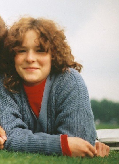 Mari Williams age 13 with a perm