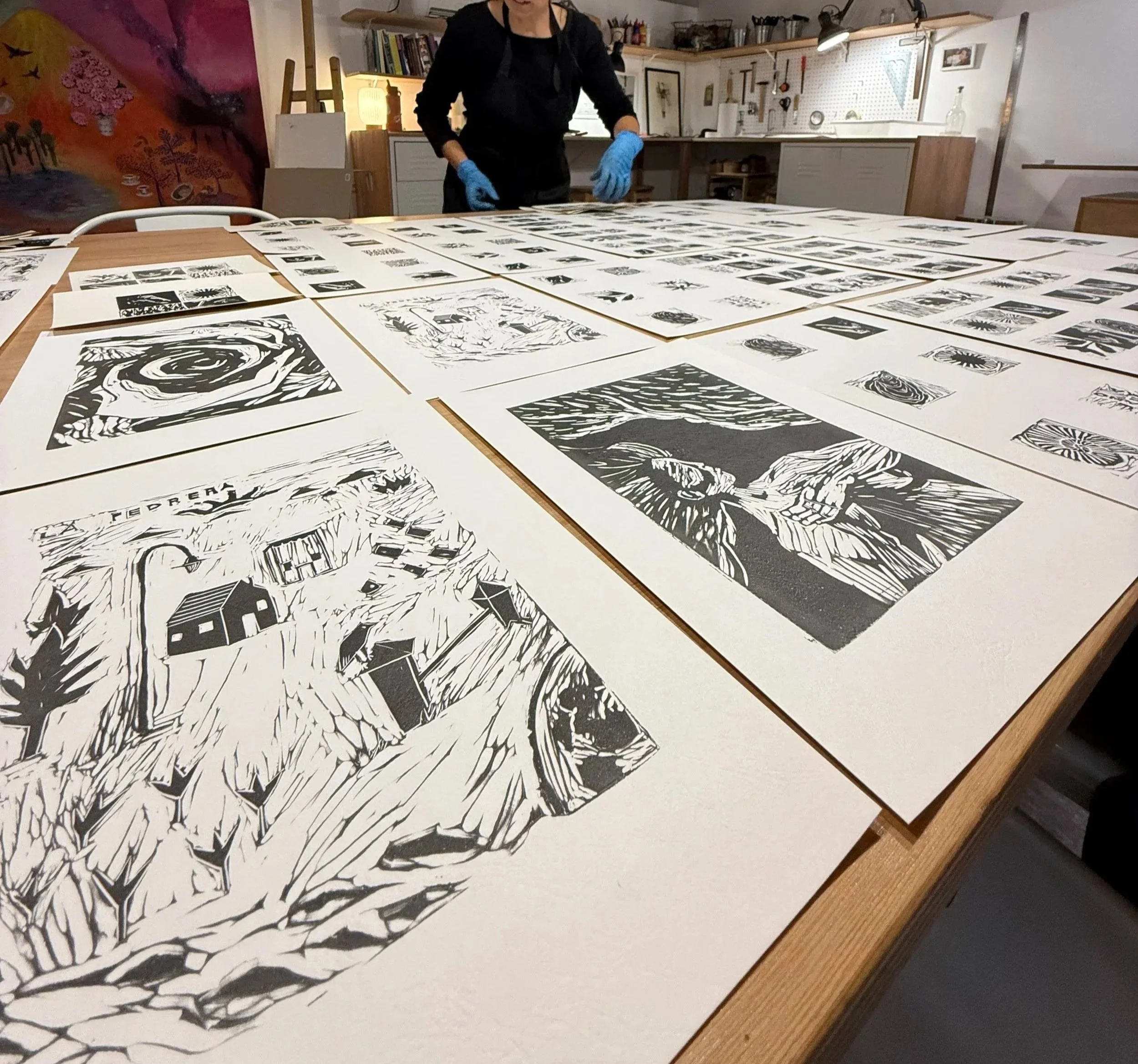 Linograbado. Virginia Cesias (2025)