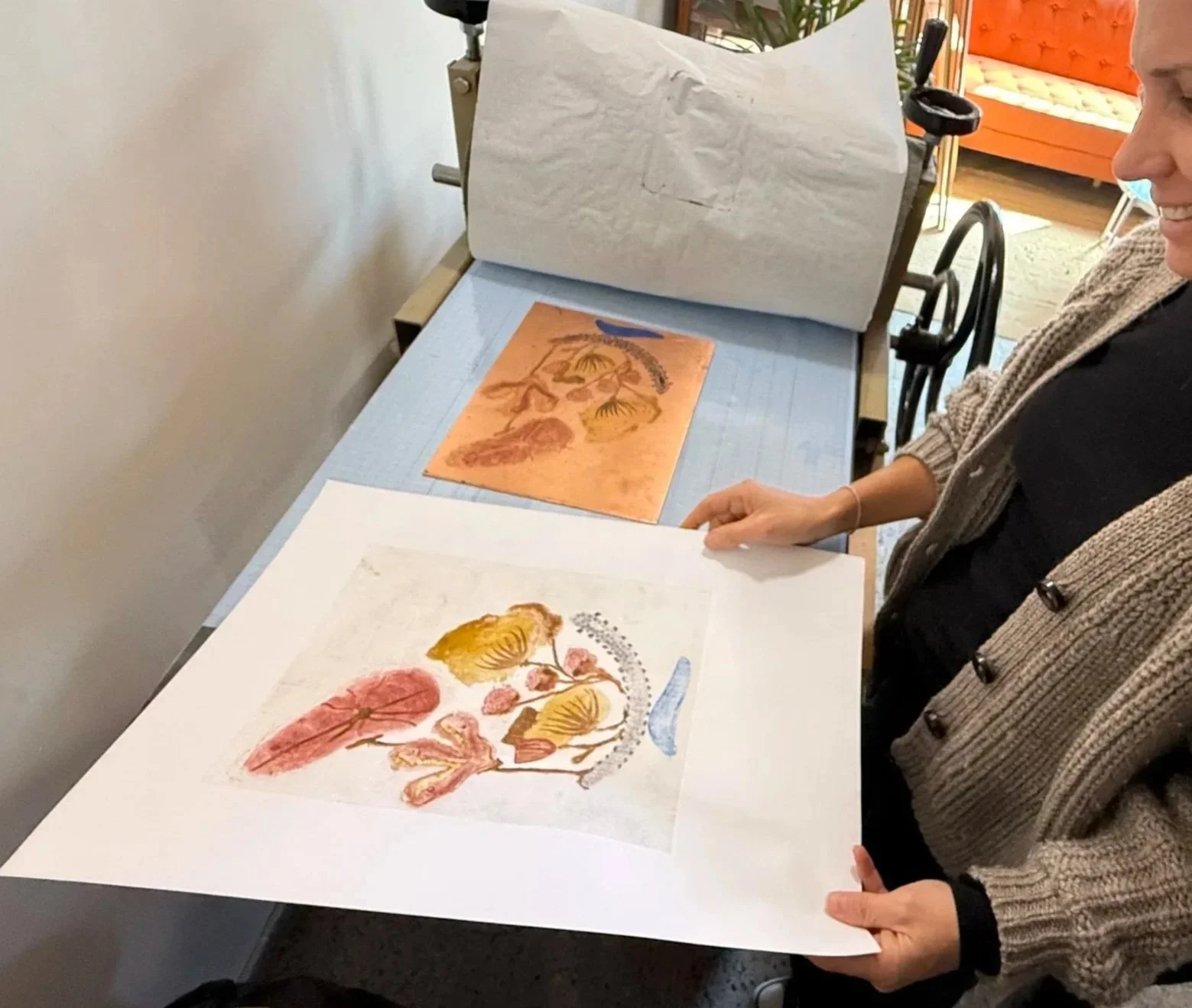Monotipia en cobre. Toia González (2025)