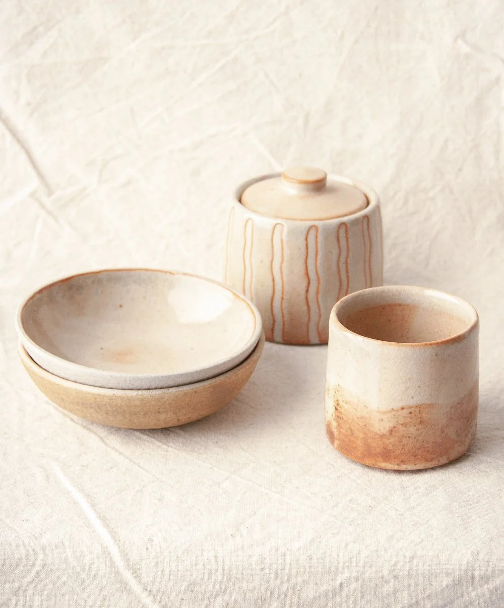 Shino-glazed gas fired work