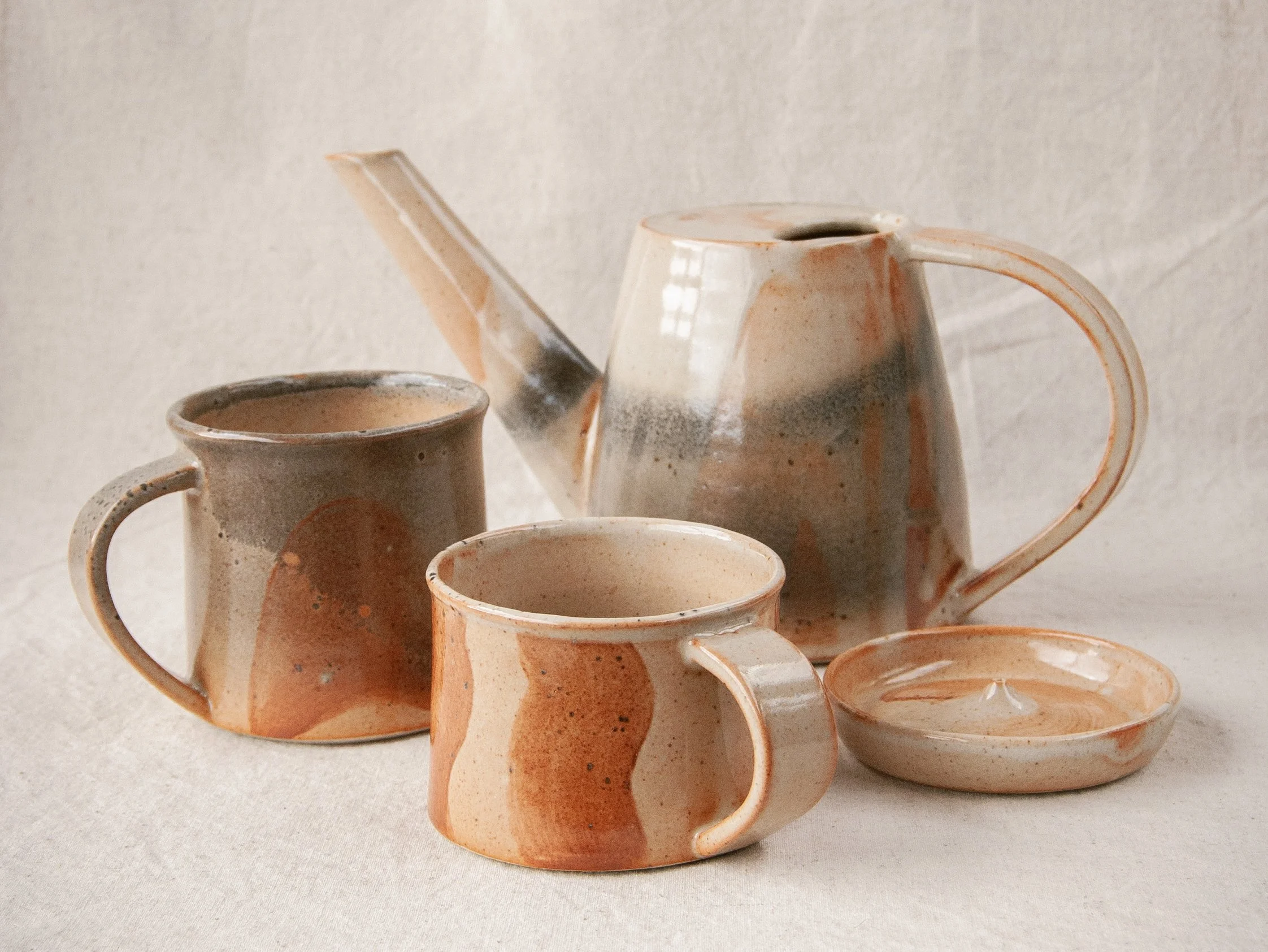 Shino-glazed gas fired work