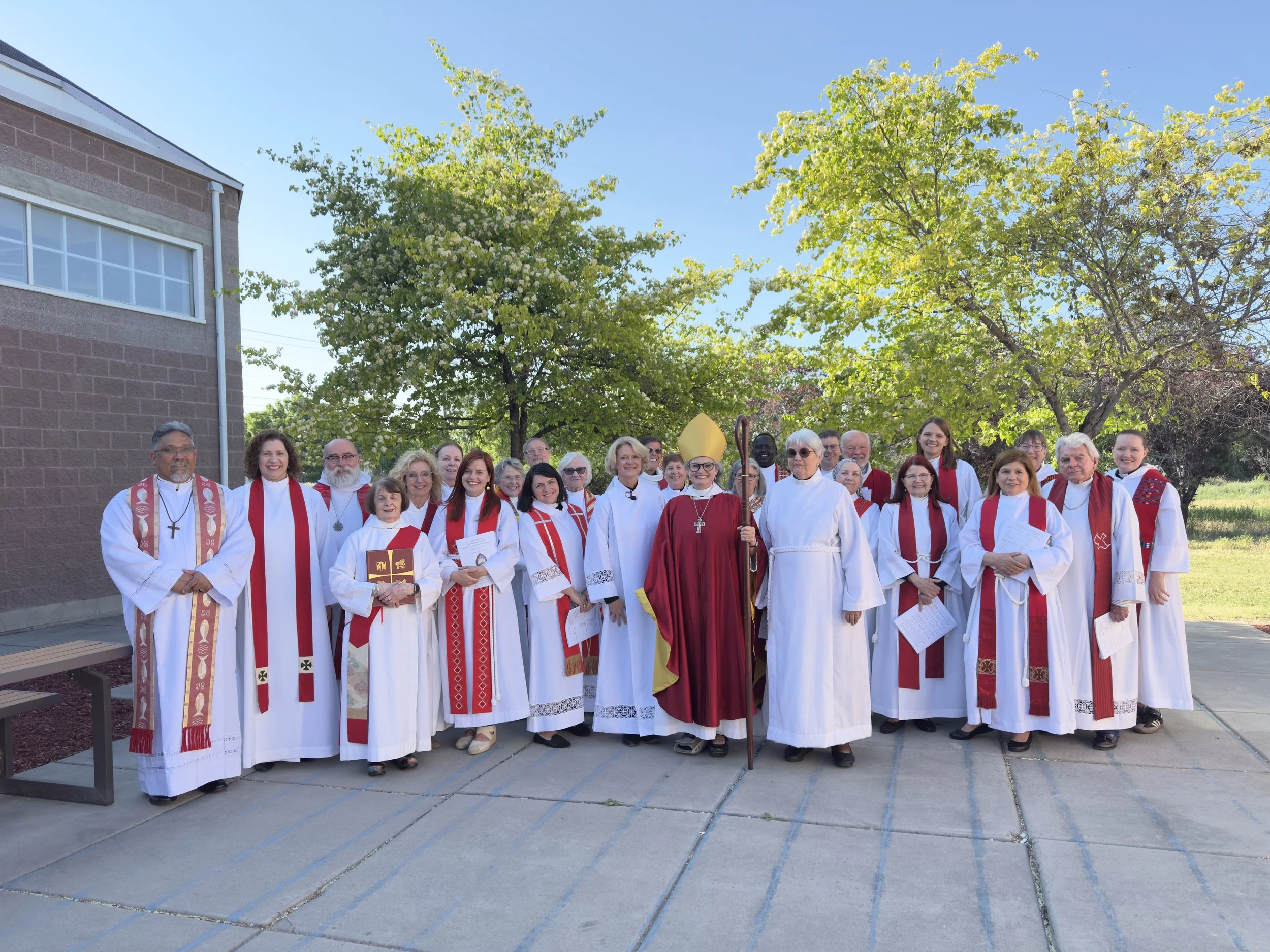 Photo of Bishop Phyllis A. Spiegel and Diocese of Utah Clergy