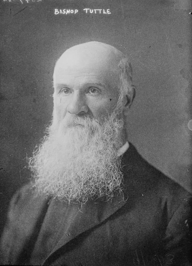 Black and white portrait of Bishop Tuttle