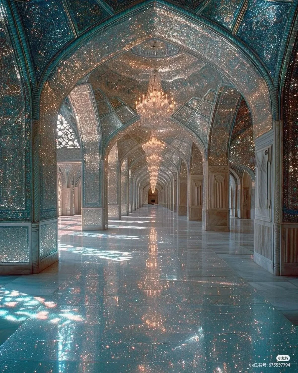 The log hallway before entering the Shrine of Imam Ali (as)