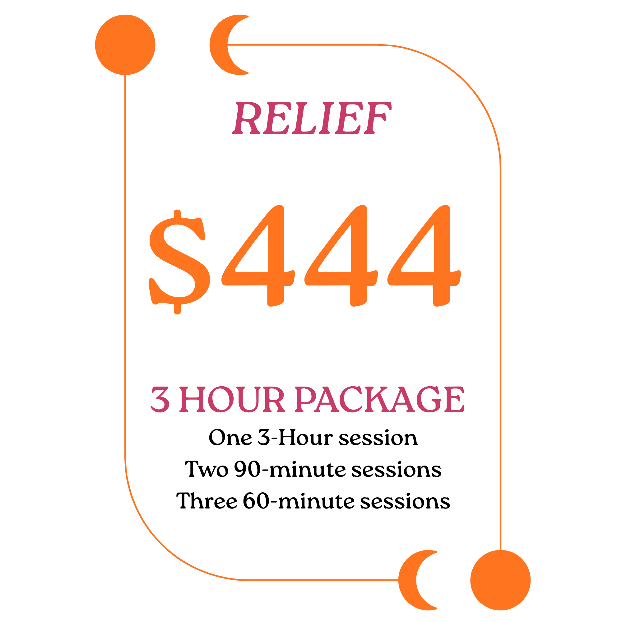 RELIEF : 3-HOUR PACKAGE
