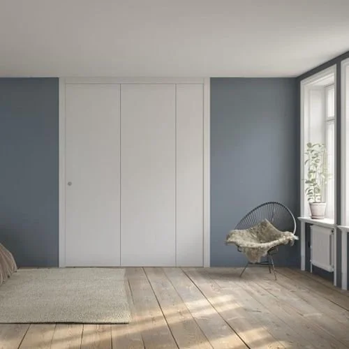 Porte de placard et parquet