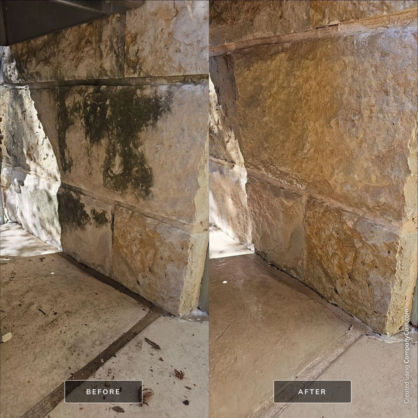 Outdoor Kitchen heavy algae removal