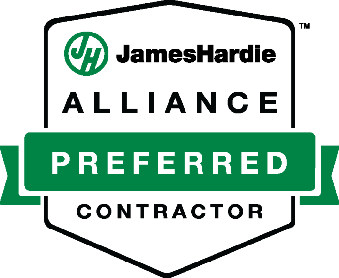 James Hardie Alliance Preferred Contractor badge