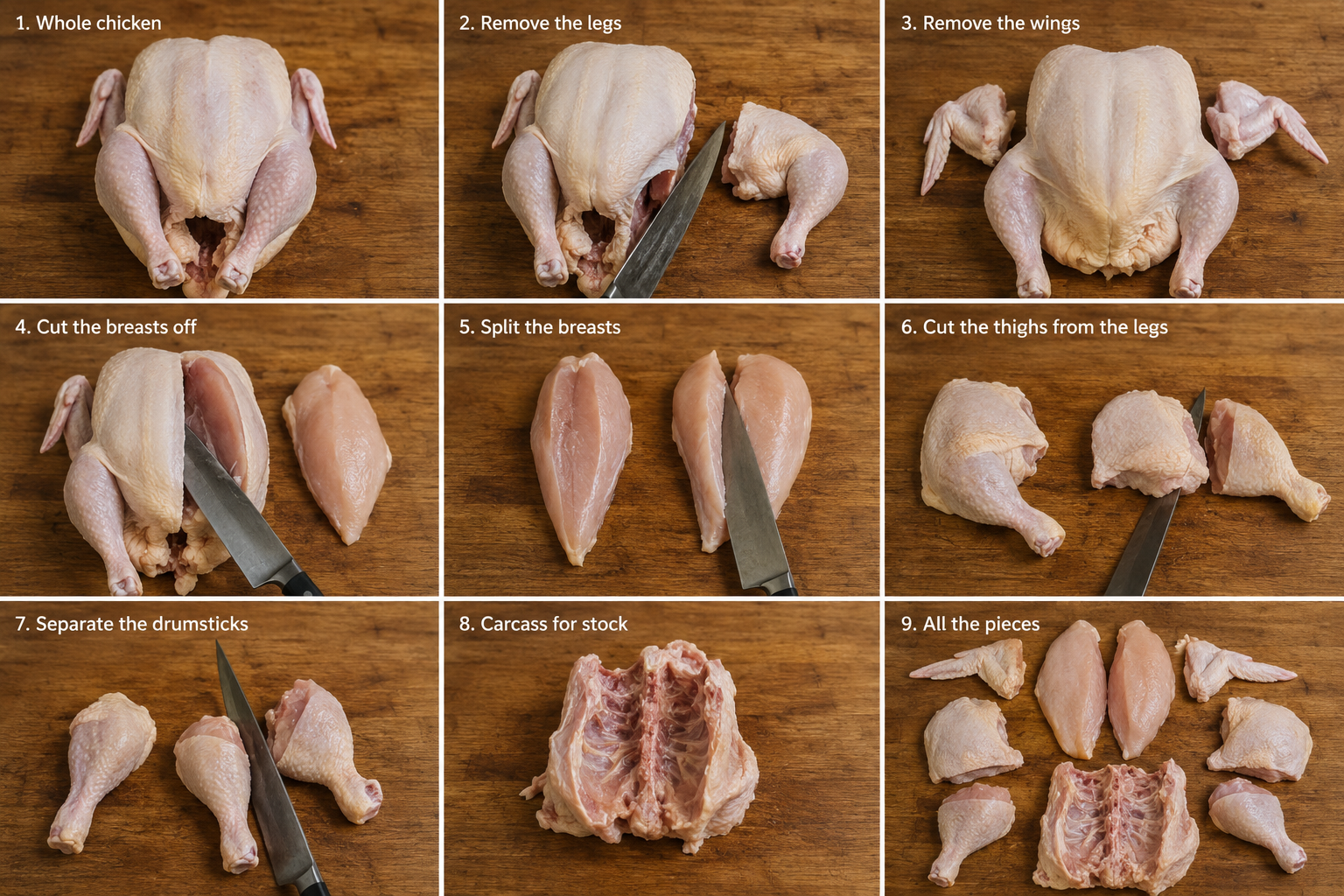 How to break down a whole chicken at home