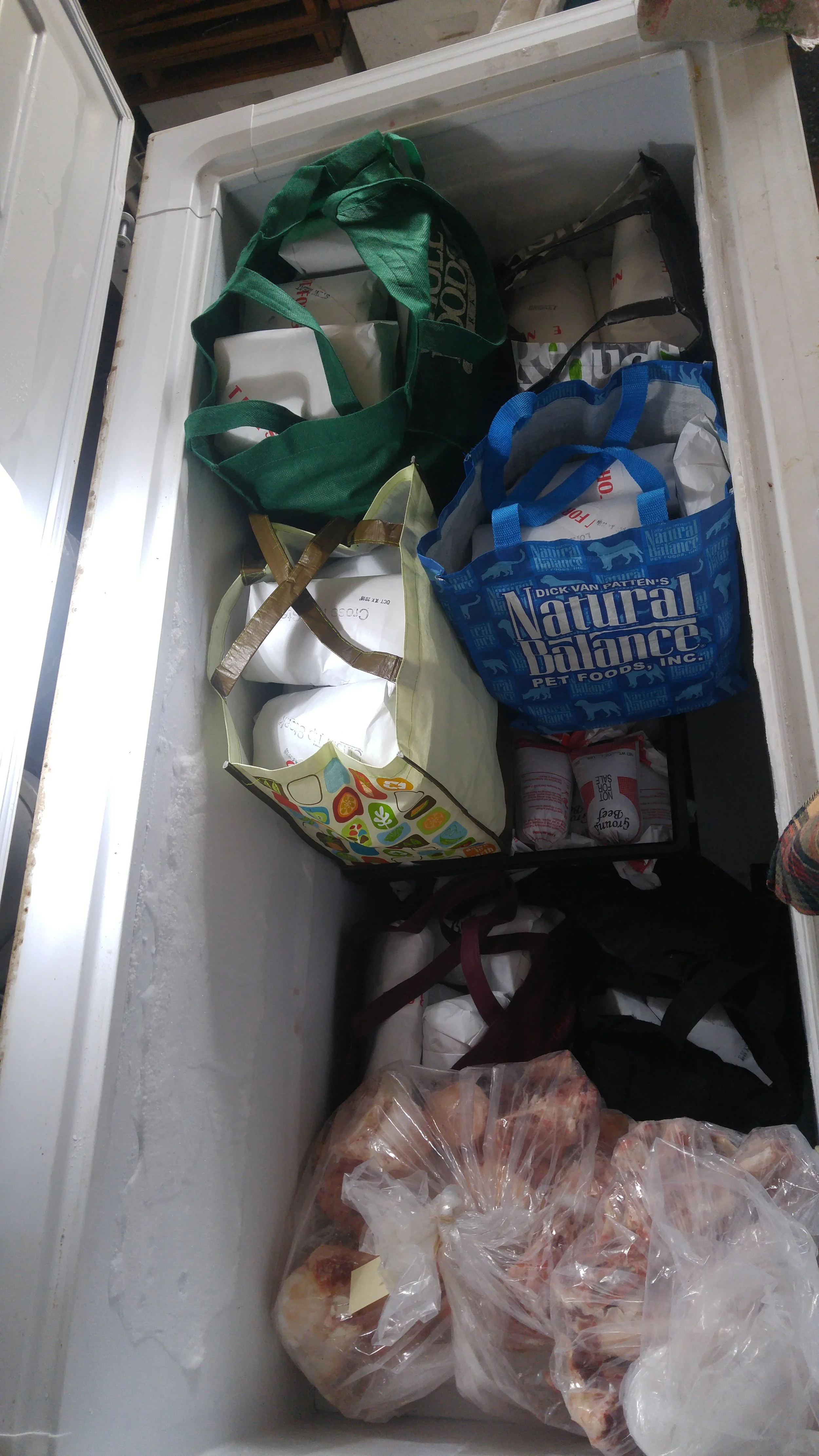 An organized freezer of 100% grassfed, regeneratively-raised meats.