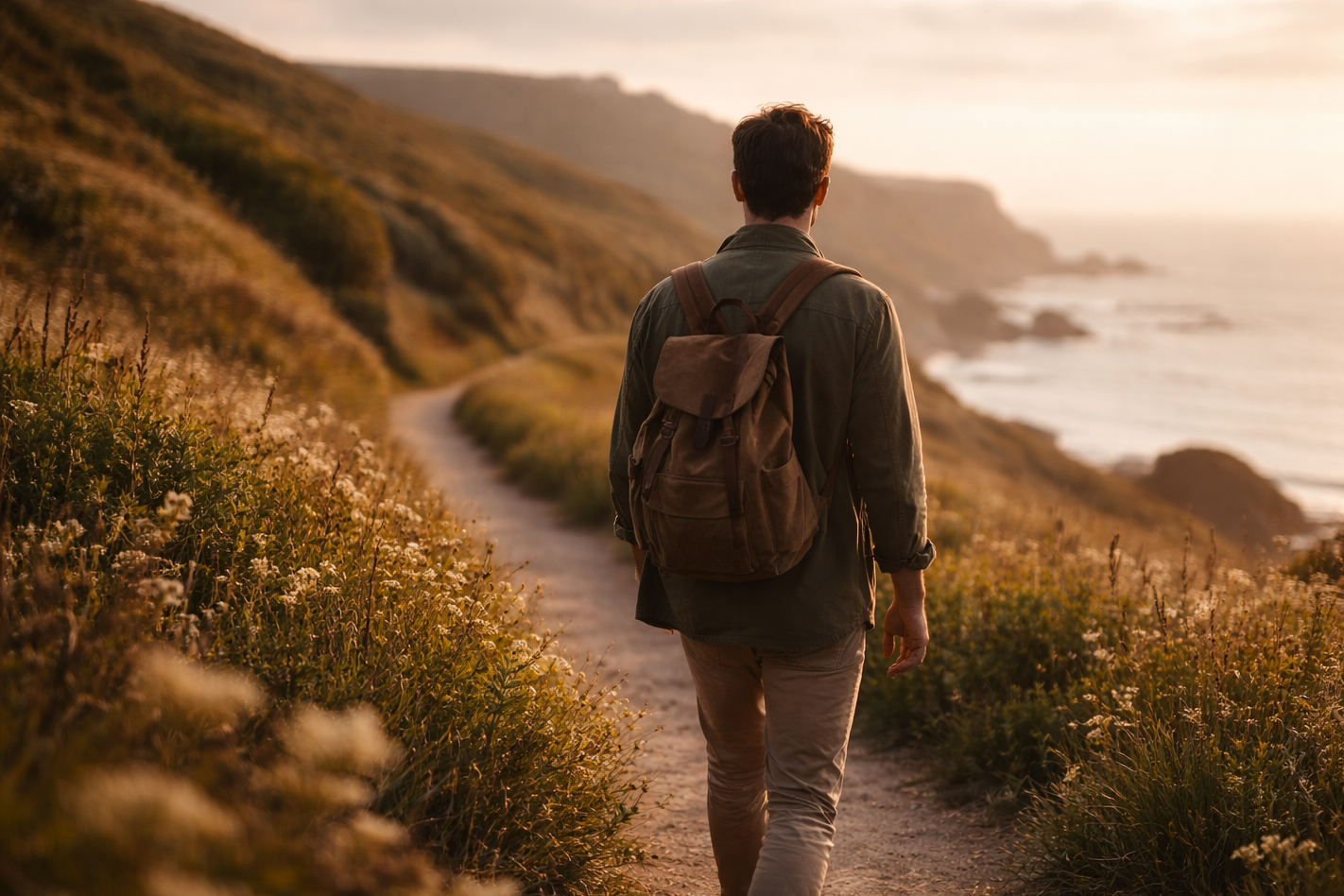 A person walking alone along a quiet natural path, symbolising clarity, intentional living, and personal growth.