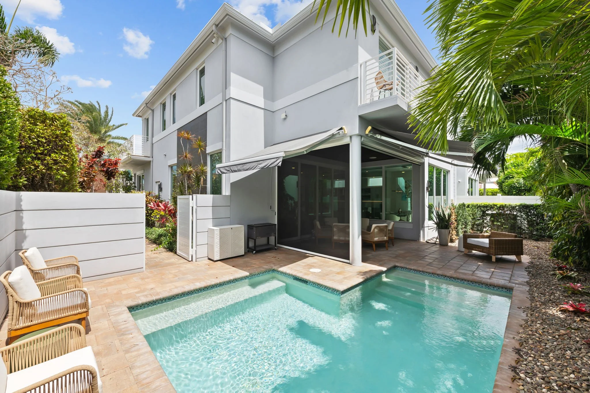 Two-story luxury vacation home with screened patio and pool — Sun Haven Collection, Fort Lauderdale.