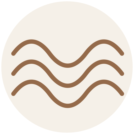 Three wavy brown lines stacked horizontally on a light background.