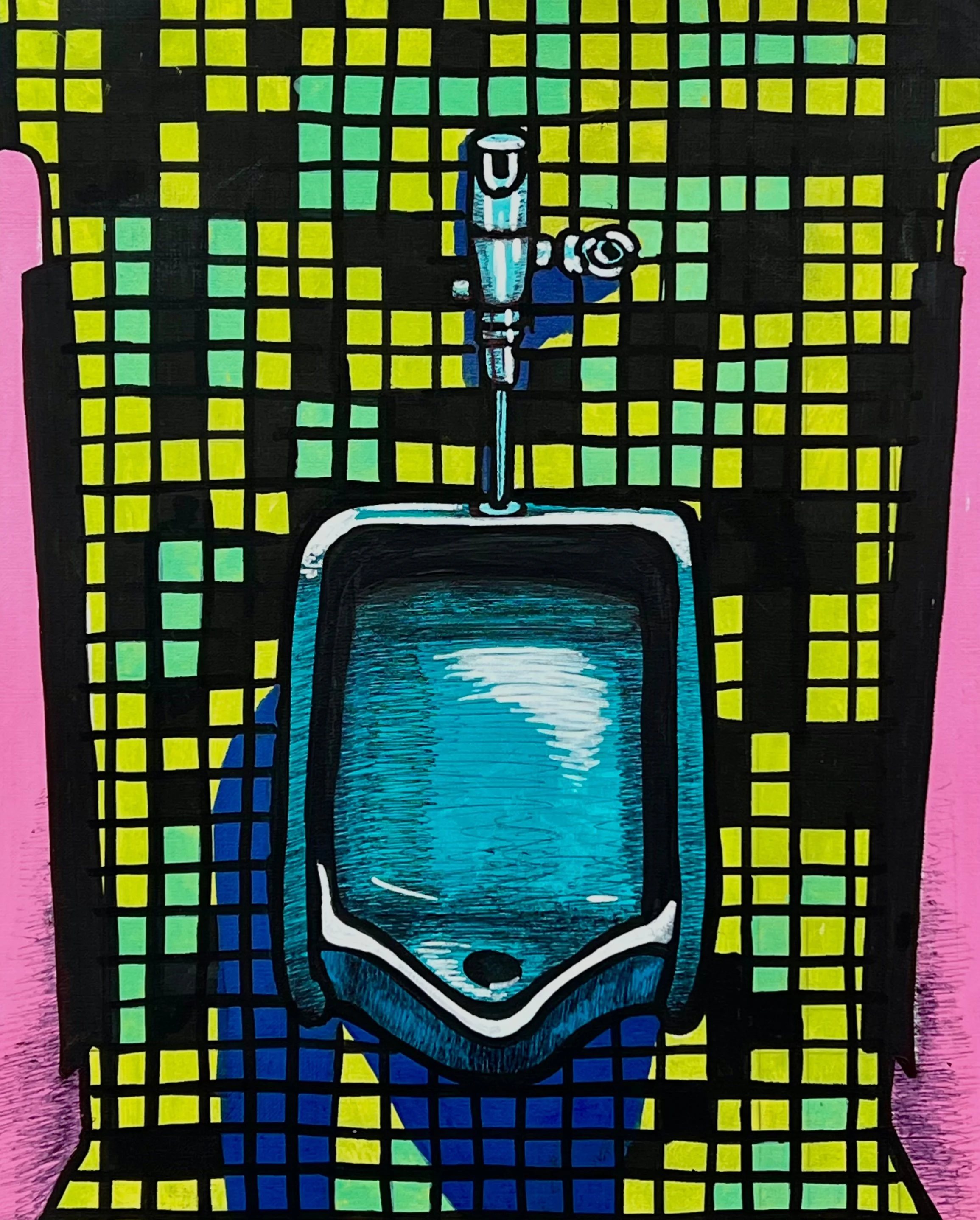 Meeting Ground: Urinal
11" x 14"
Oil and Acrylic Marker on Paper 