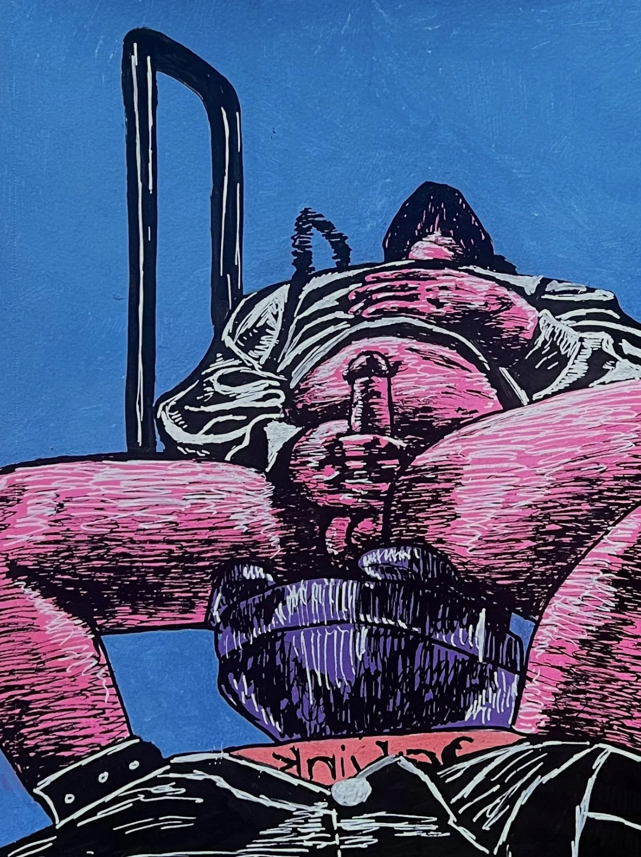 Public Jerk
7" x 10"
Acrylic Marker and Pen on Paper