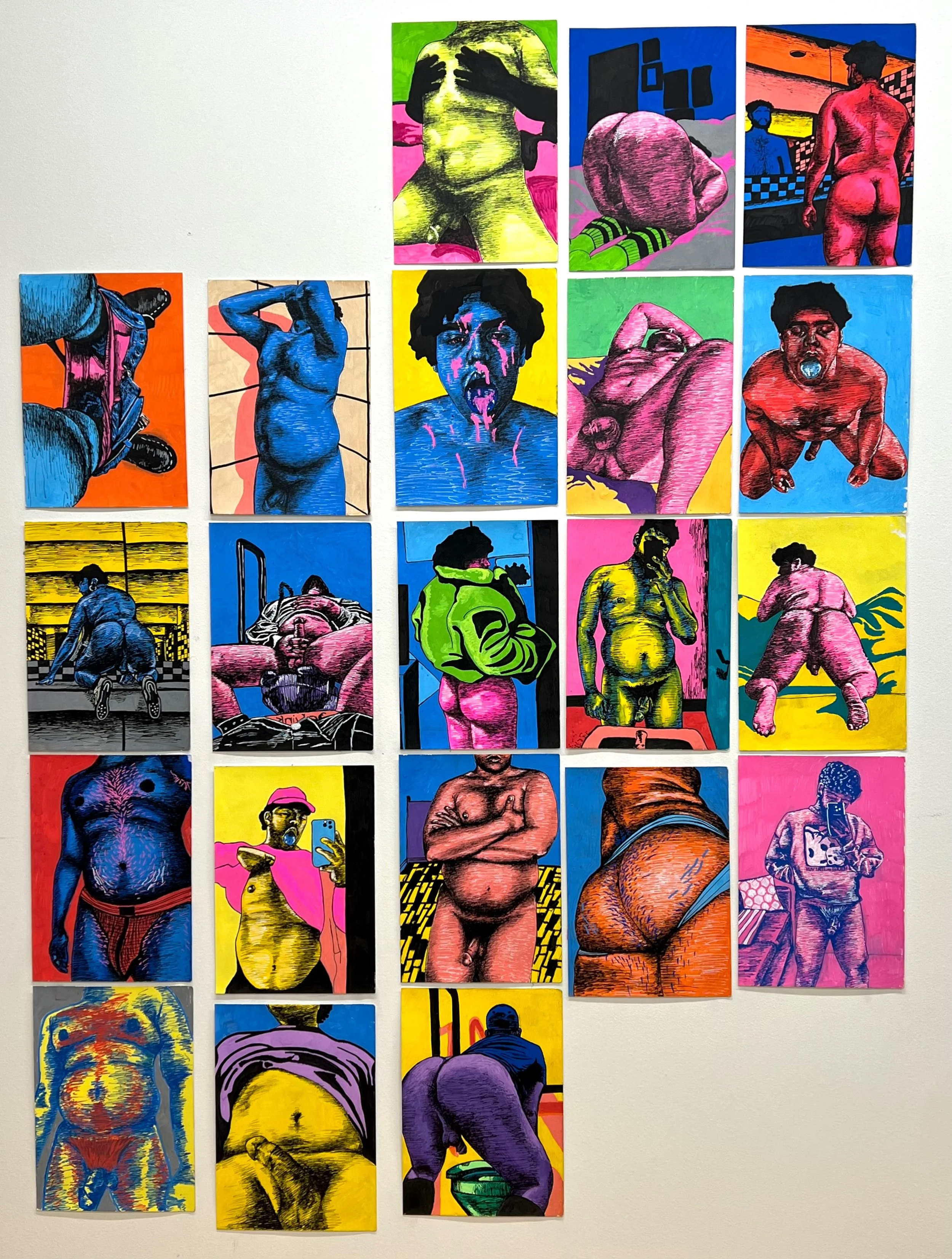 Do You Think I'm Sexy - Sexual Self Portraits
7" x 10"
Acrylic Marker and Pen on Paper