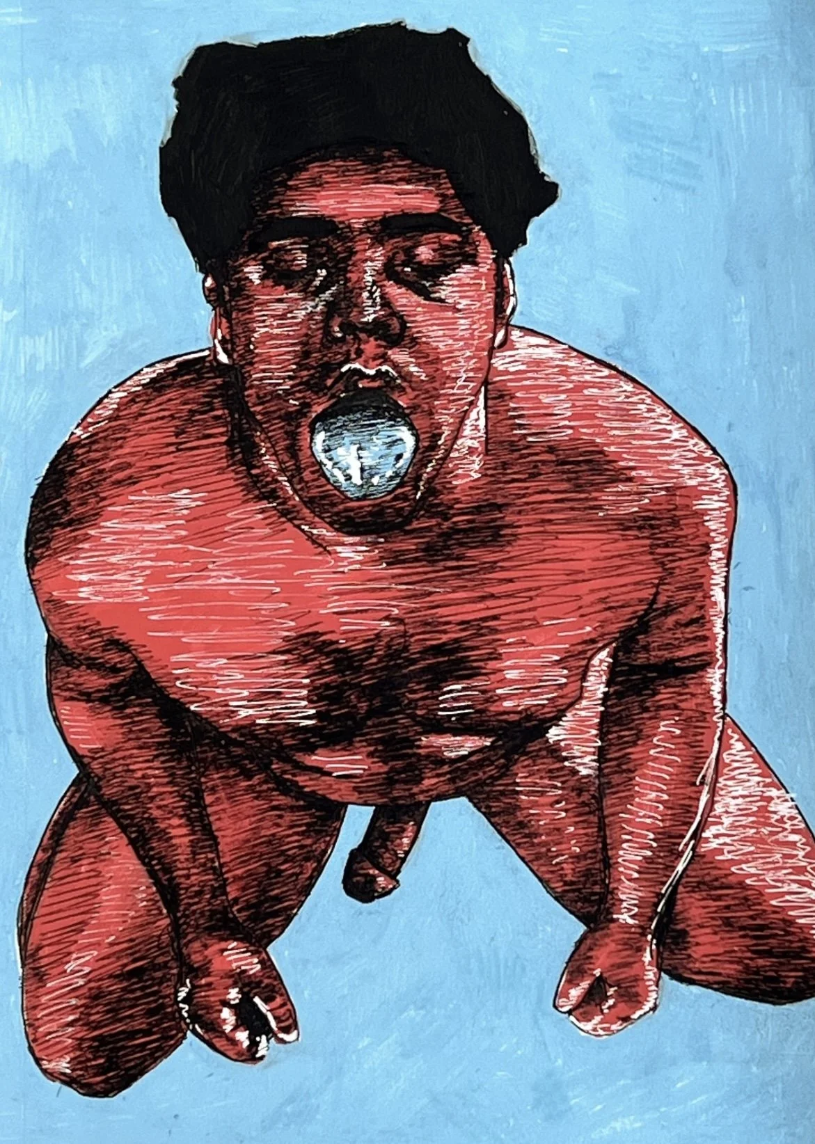 Feed Me
7" x 10"
Acrylic Marker and Pen on Paper