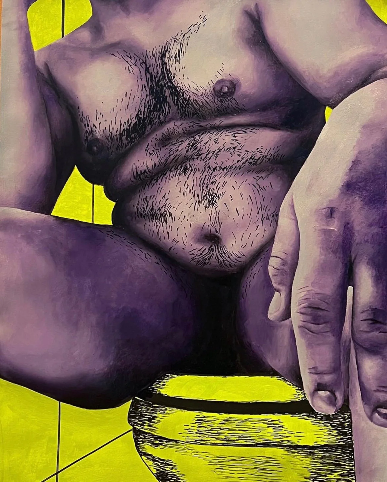 Toilet
18" x 24" 
Oil and Acrylic Marker on Paper