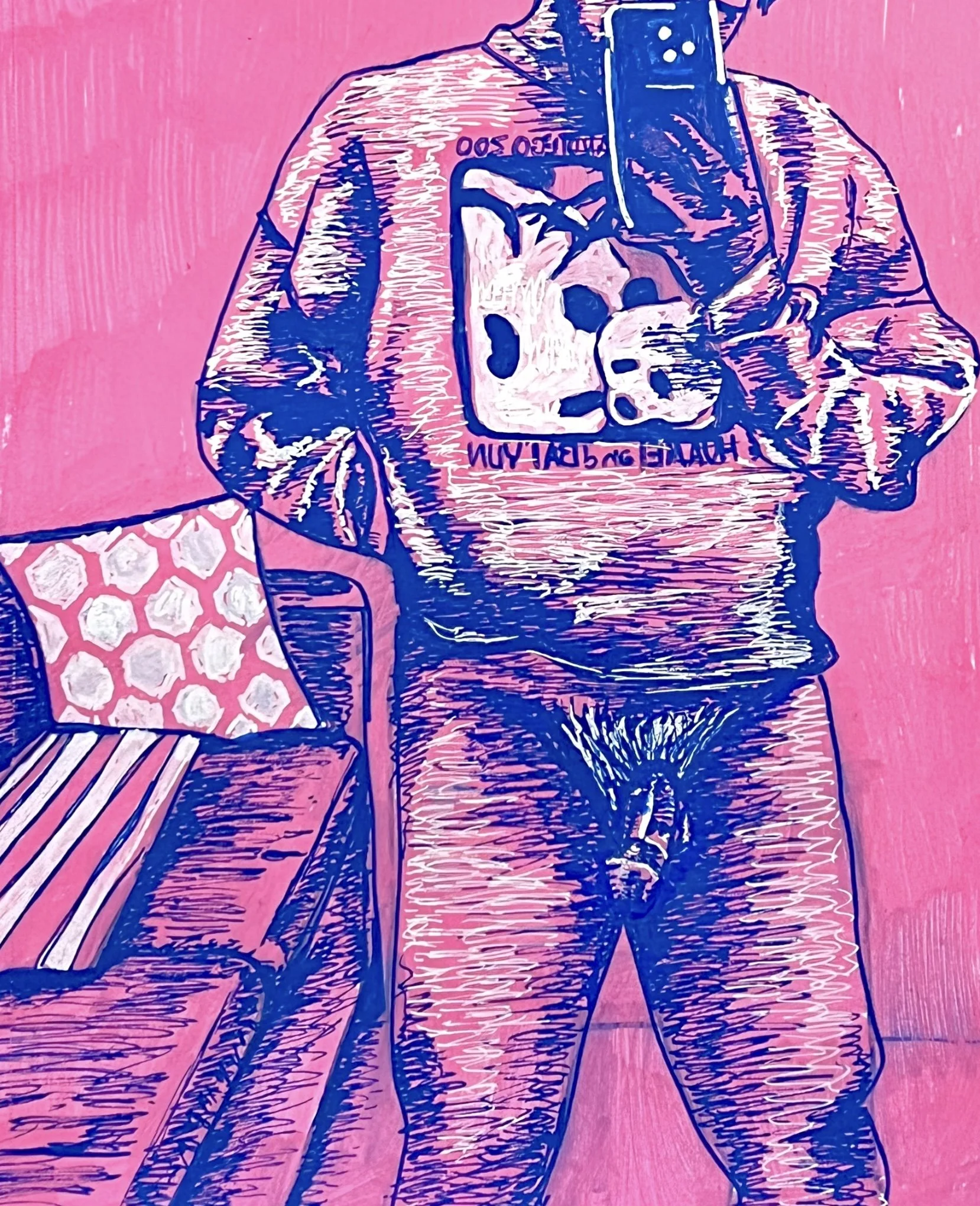 Mirror Nude
7" x 10"
Acrylic Marker and Pen on Paper