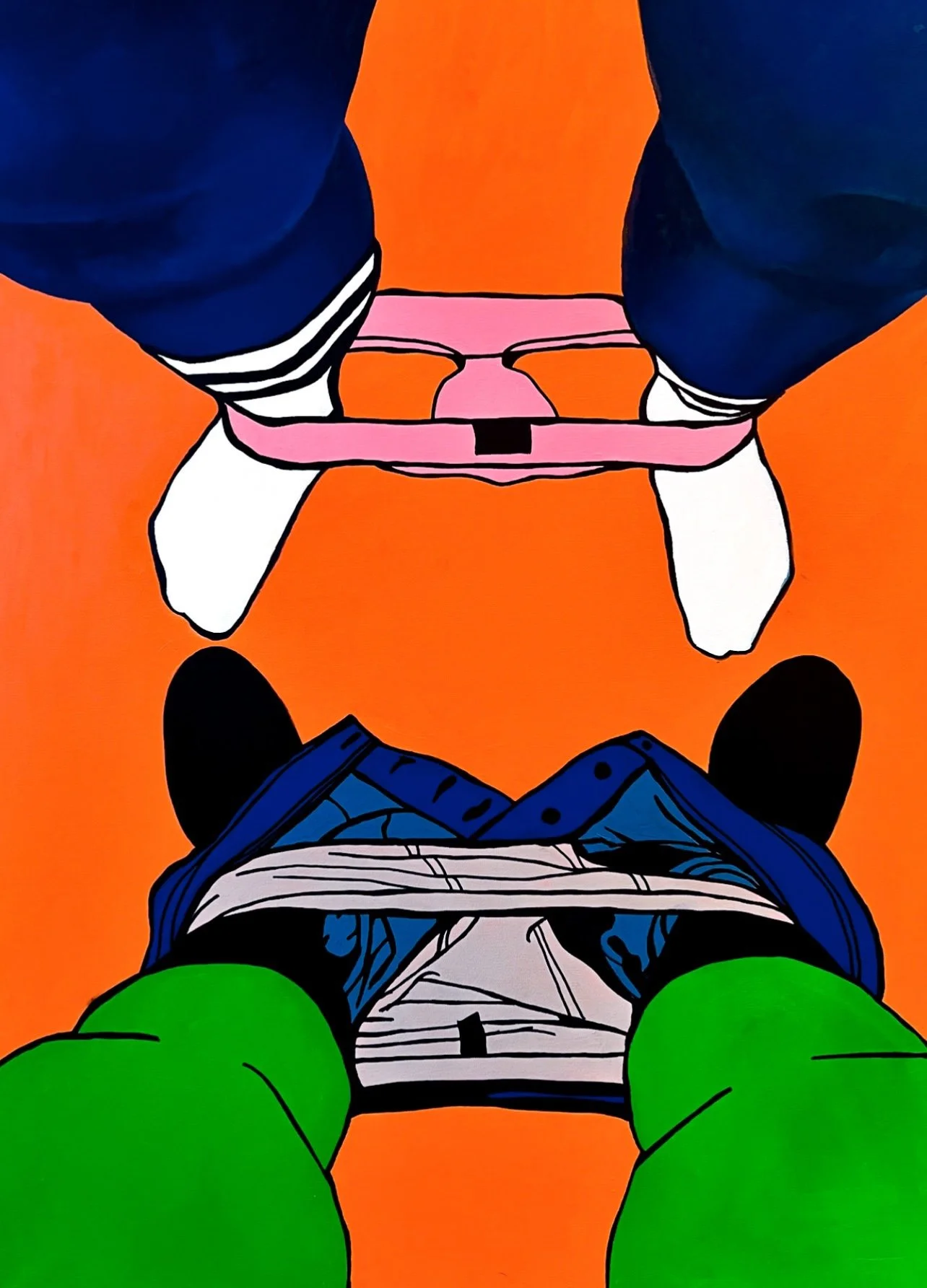 Cruising: A Meeting
30" x 40"
Oil and Acrylic Marker on Canvas