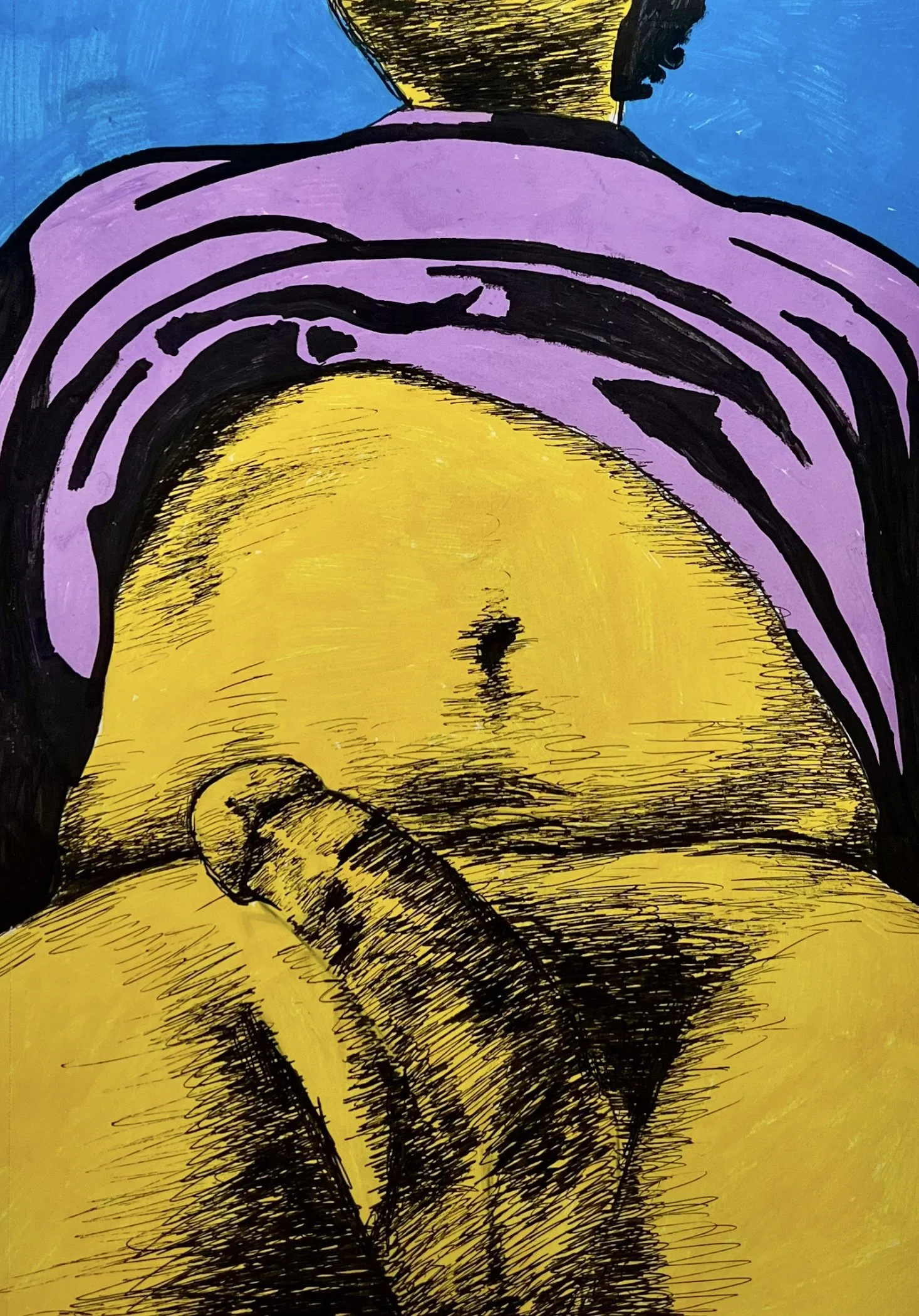 Cock
7" x 10"
Acrylic Marker and Pen on Paper