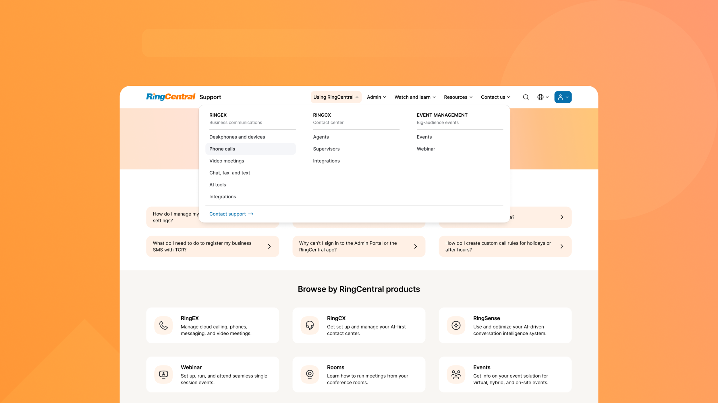 Support site redesign