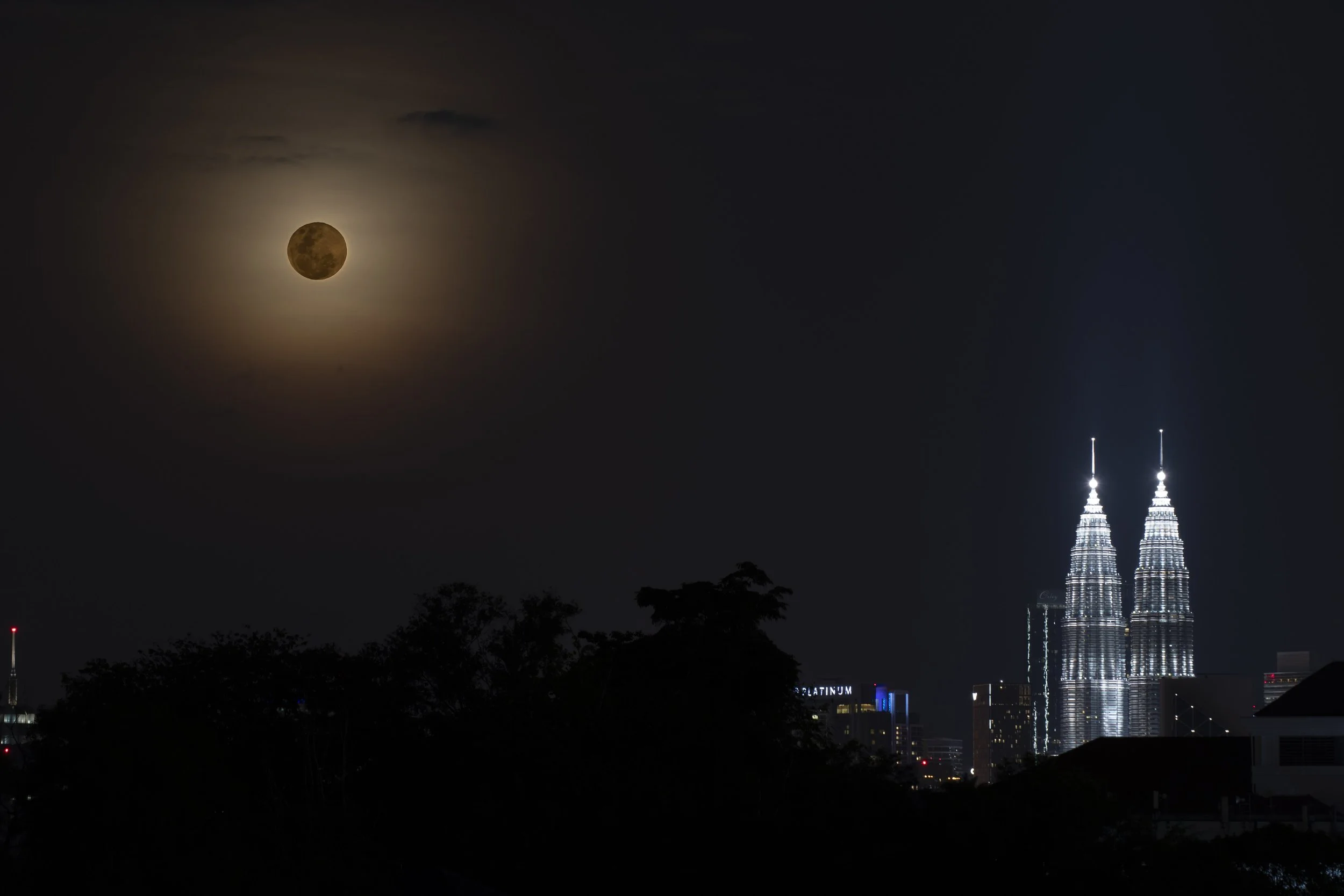 Moon over KLCC
