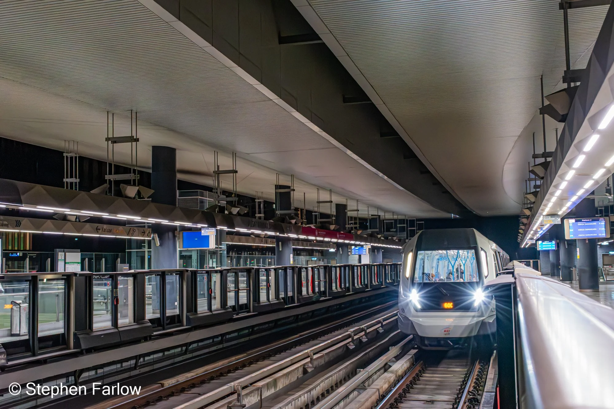 MRT train in Pusat Bandar Damansara station
