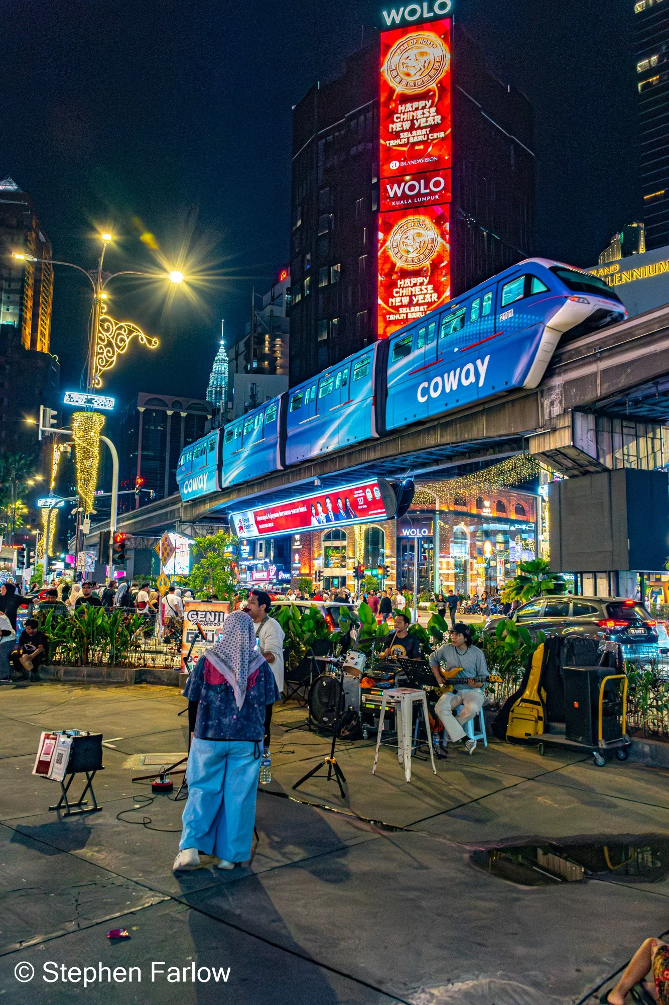 rapid KL Monorail train crossing Bukit Bintang