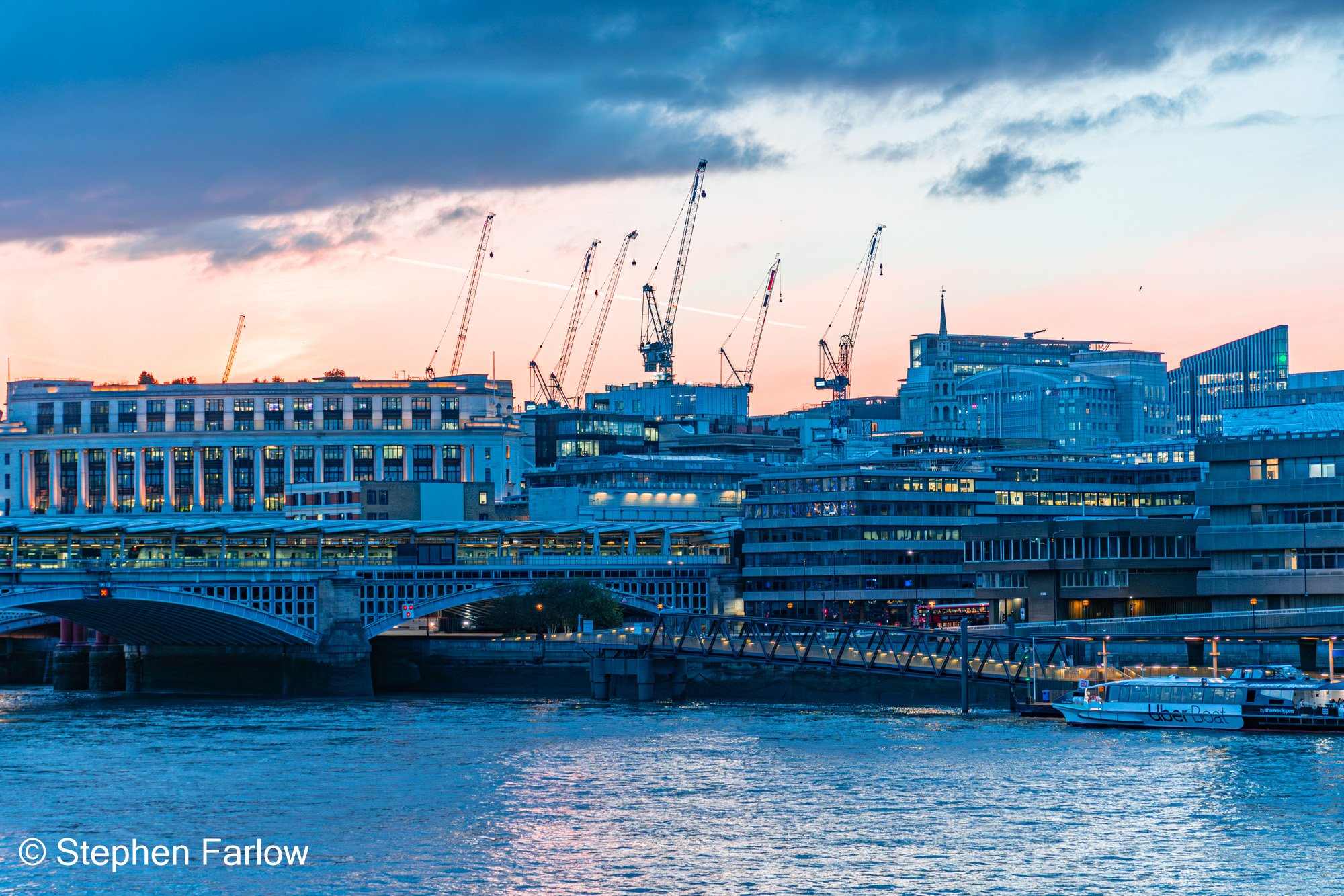 London skyline from the Millennium Bridge