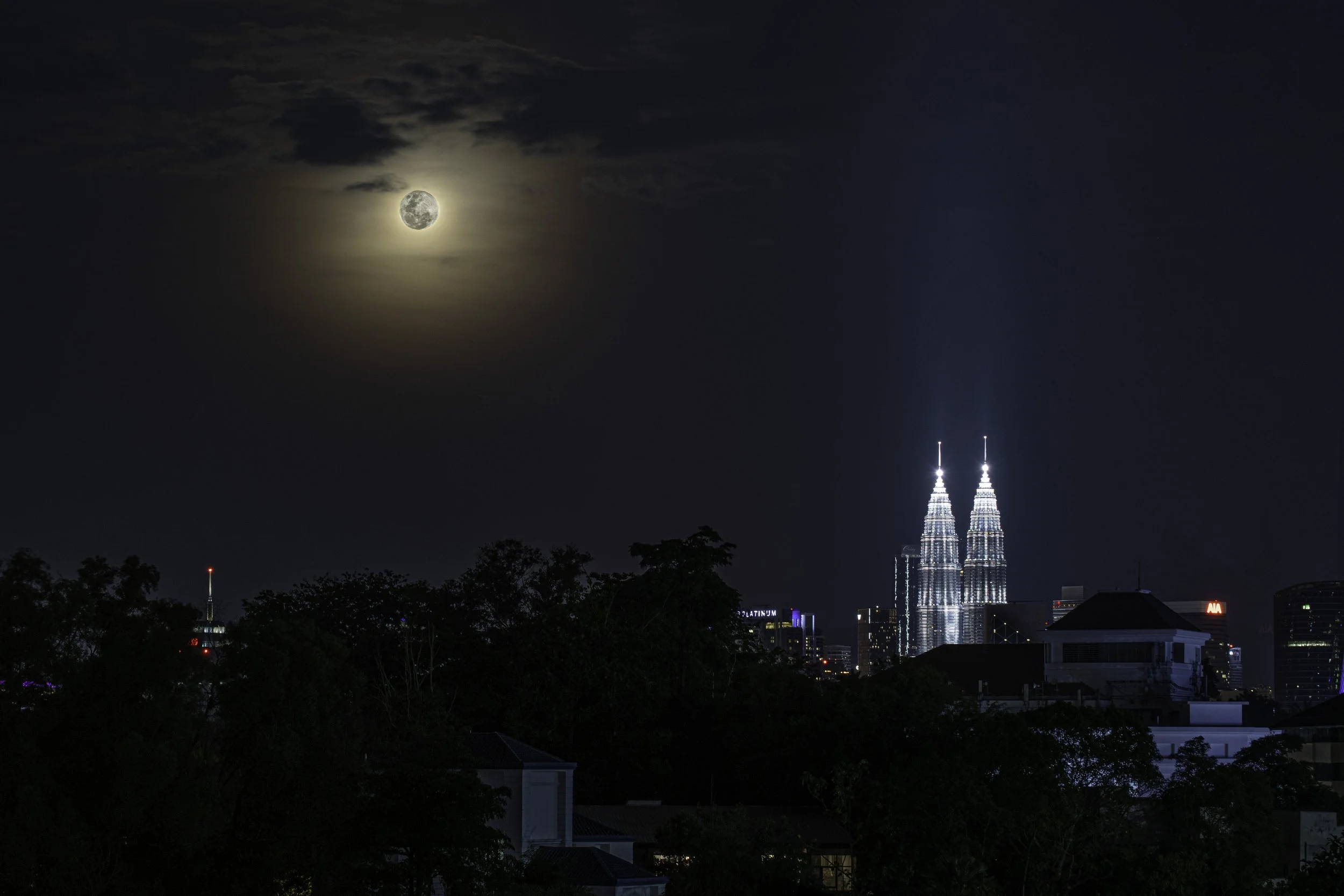 Moon over KLCC