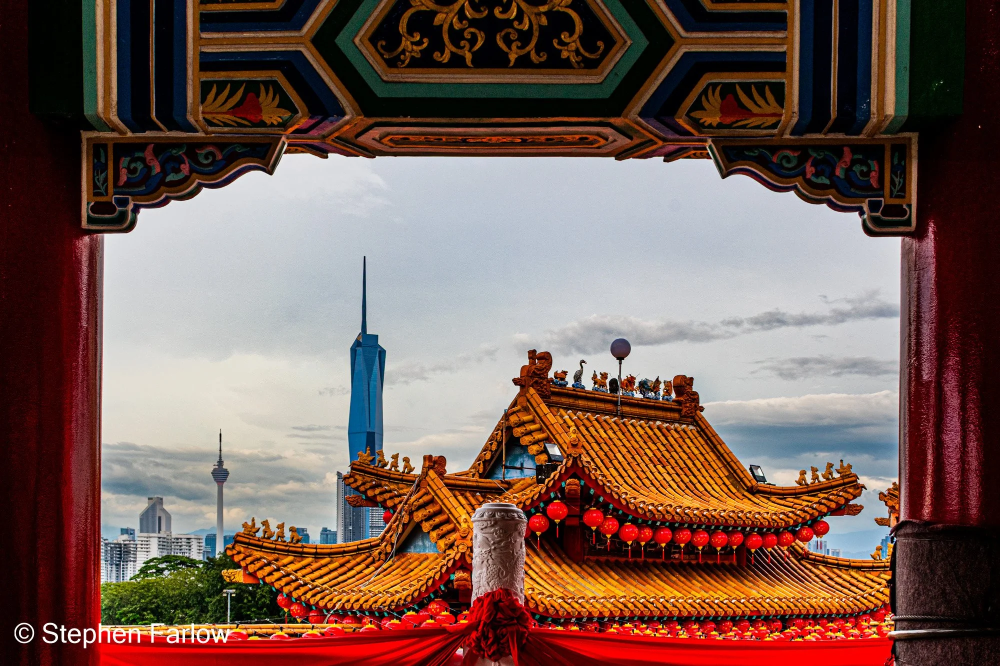 Merdeka 118 and KL Tower framed from Thean Hou Temple