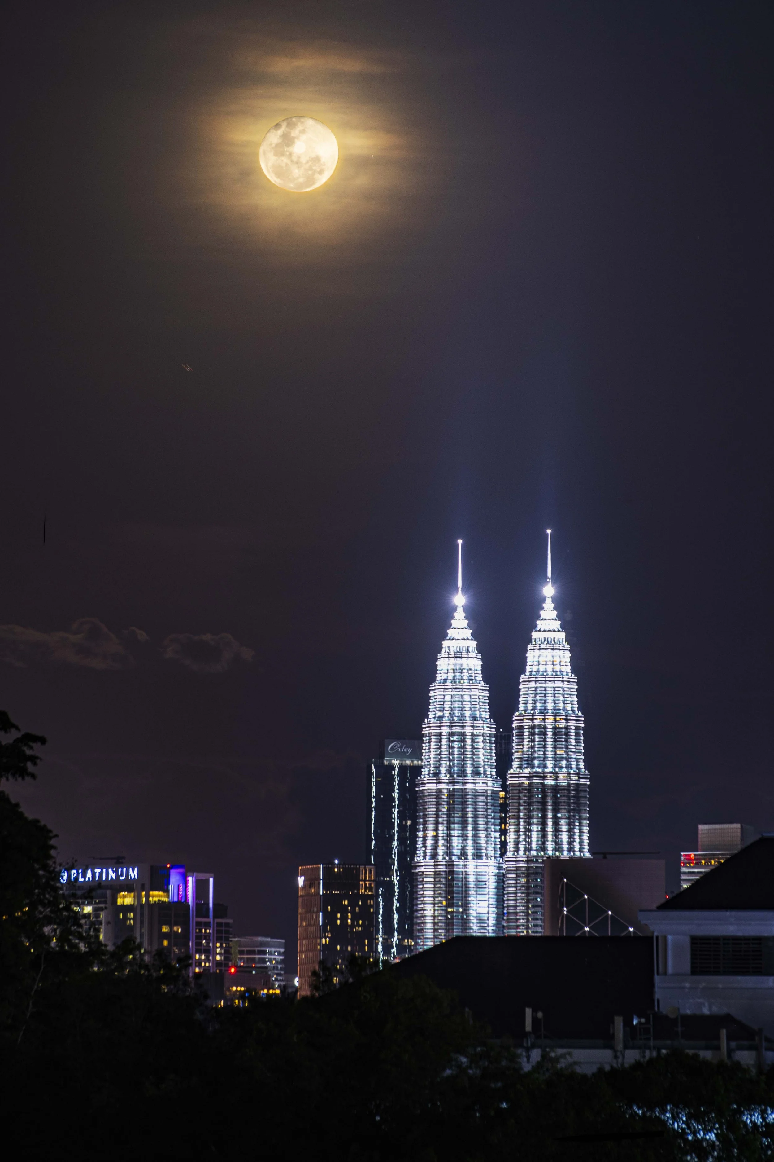 Moon over KLCC