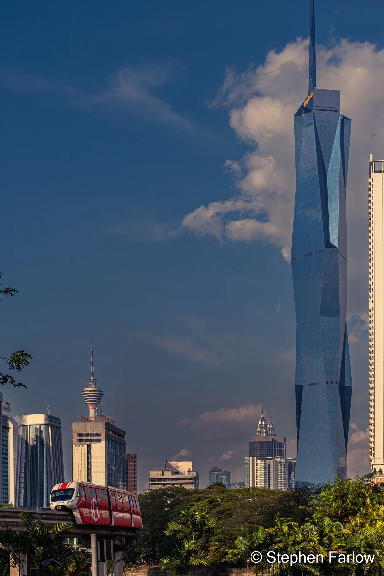 Merdeka 118 with monorail train