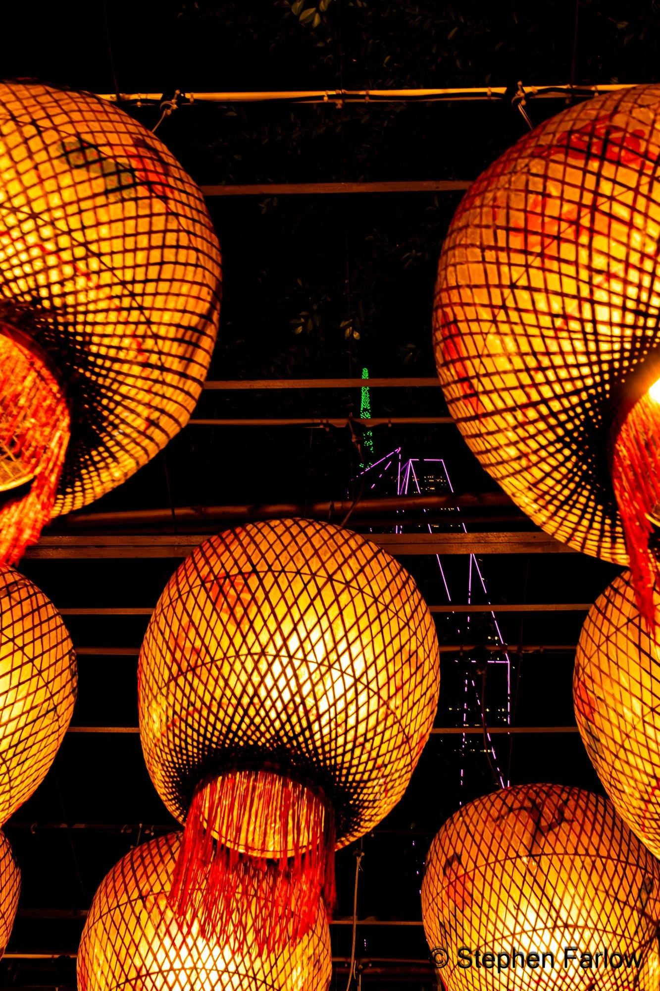 Merdeka 118 through lanterns in Chinatown (Pasar Seni)