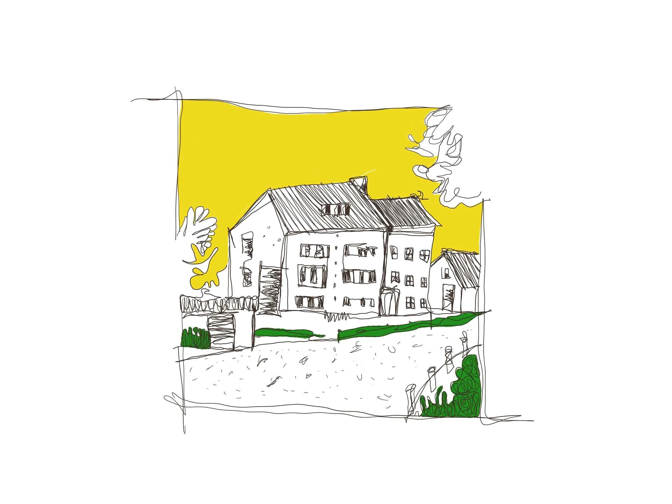 Casa em amarelo