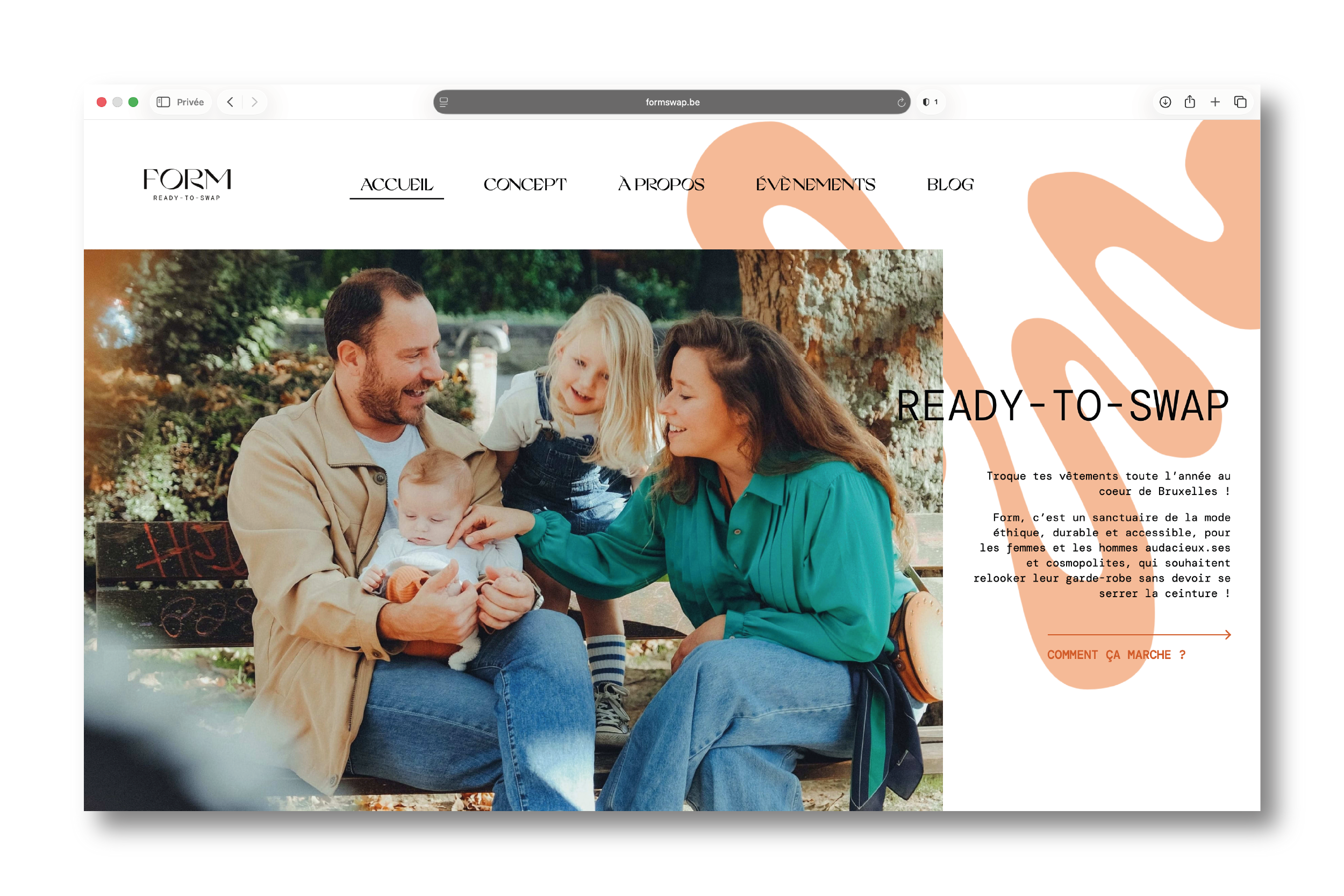 Site web de Form Swap par NUMEROTROIS STUDIO