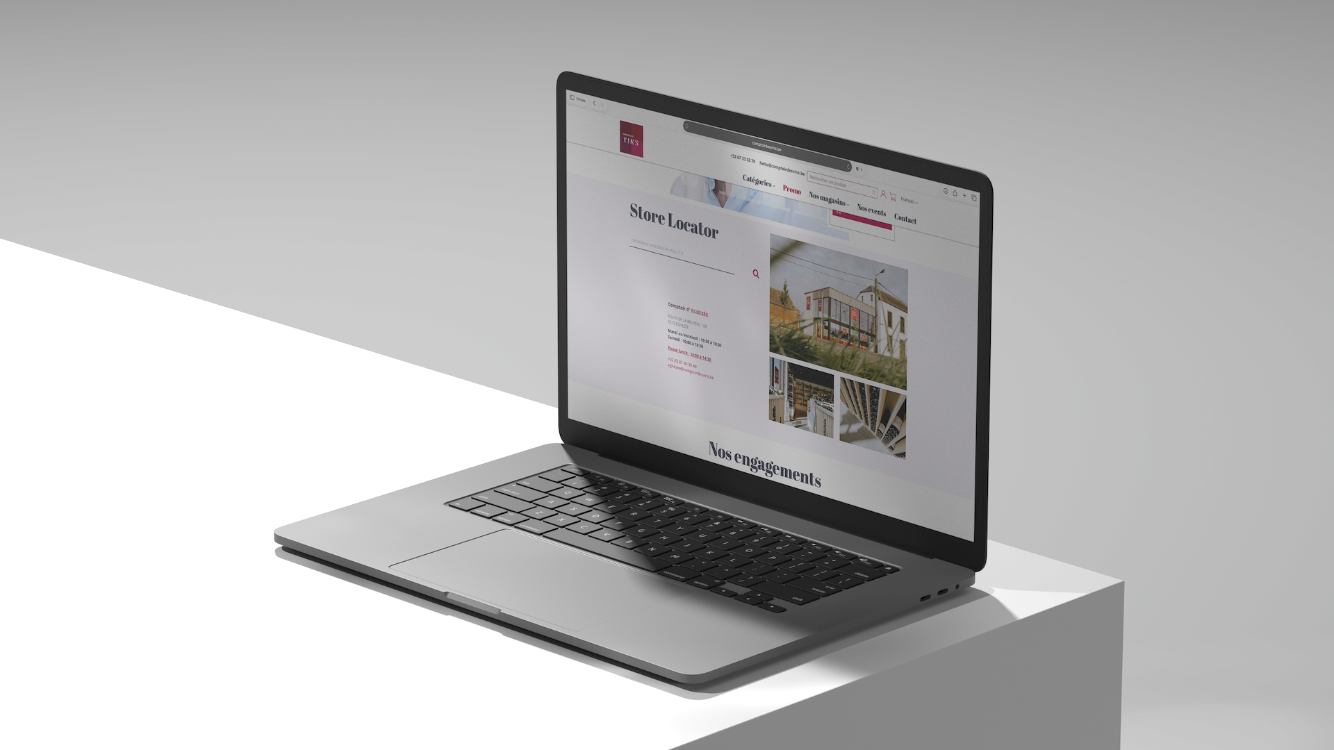 Site web de Comptoir des Vins par NUMEROTROIS STUDIO