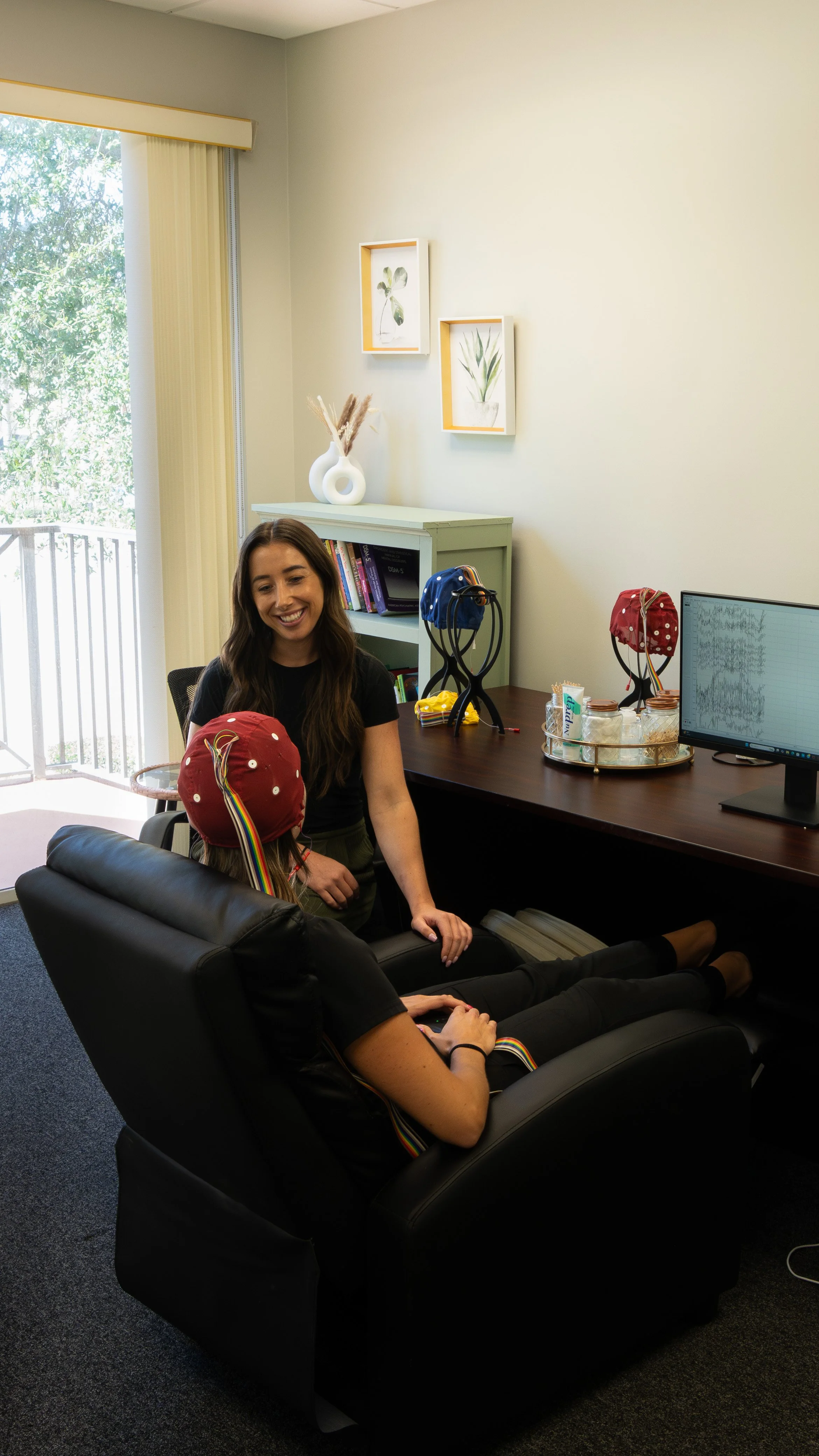 Neurofeedback session promoting relaxation and improved concentration