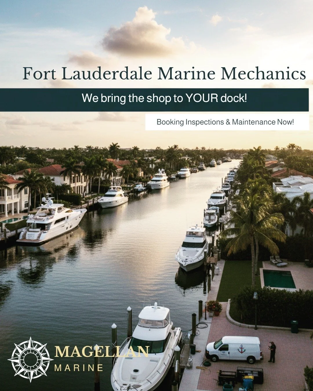 We bring the shop to your dock! ⚓

Stop wasting your weekends hauling your boat to the shop. 
Whether you&rsquo;re at the marina or your driveway, Magellan Marine comes to you. 

We&rsquo;re officially booking for the season!

Our mobile experts spec
