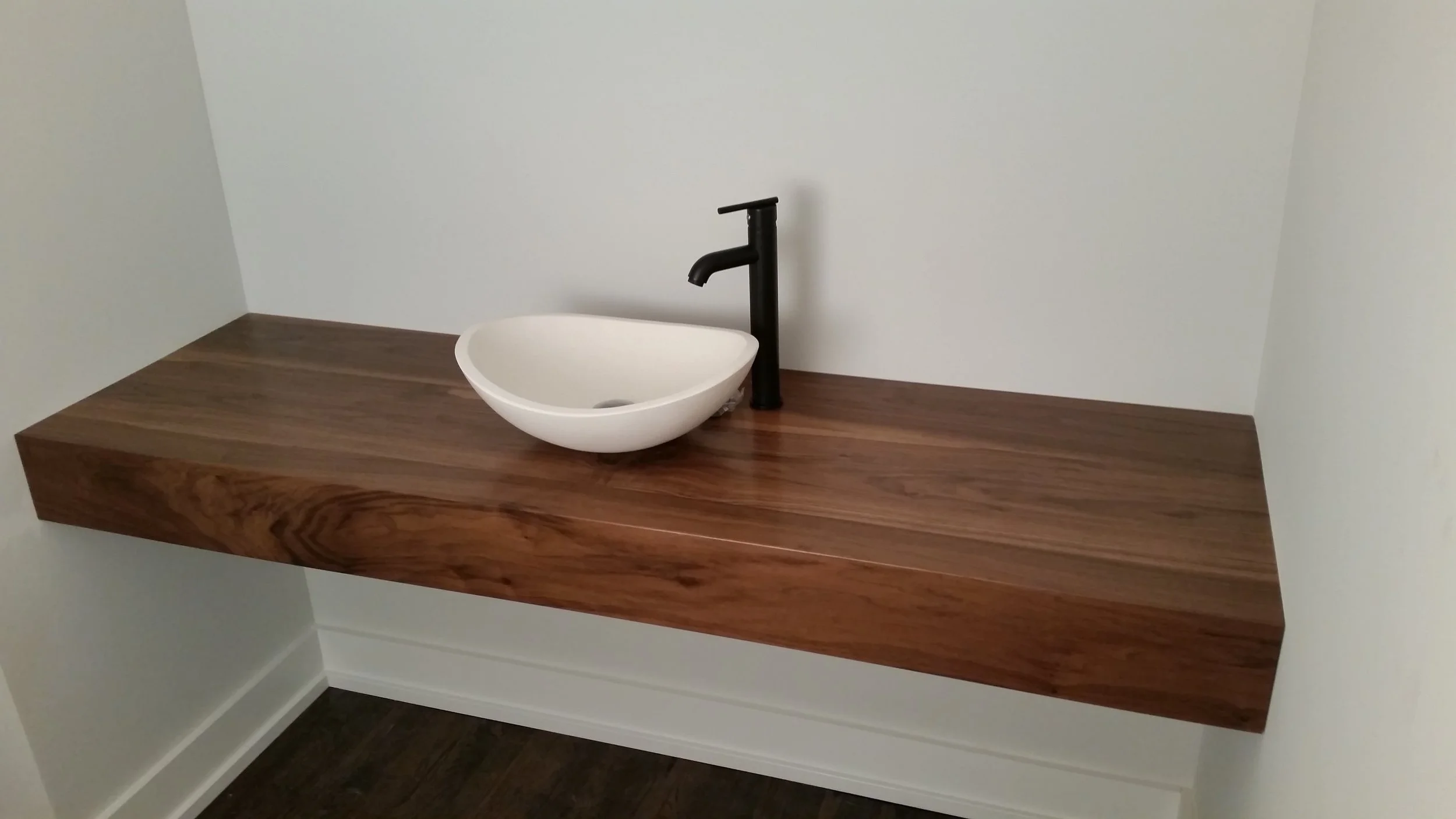 Floating Walnut Vanity