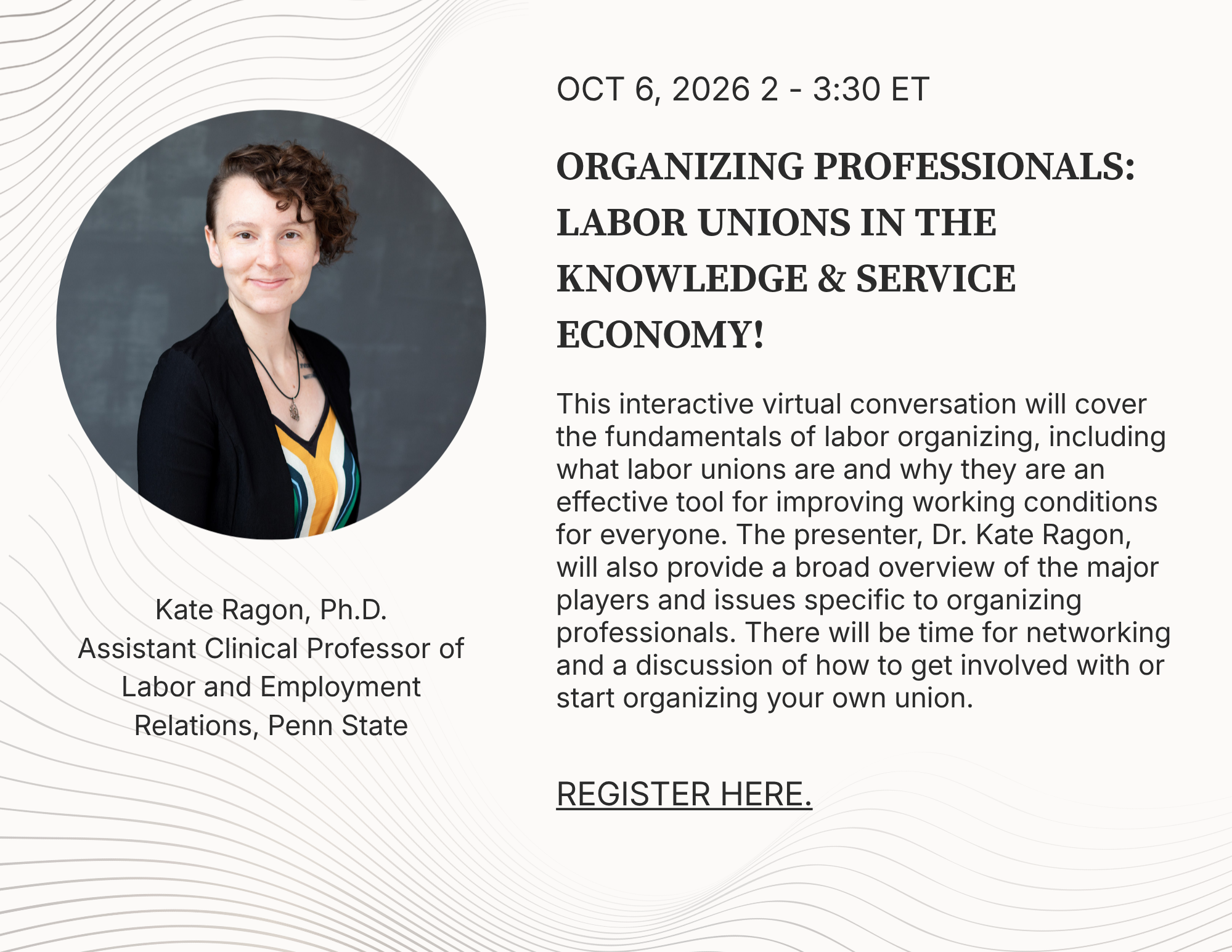 [Topic Conversation] Organizing Professionals: Labor Unions in the Knowledge &amp; Service Economy