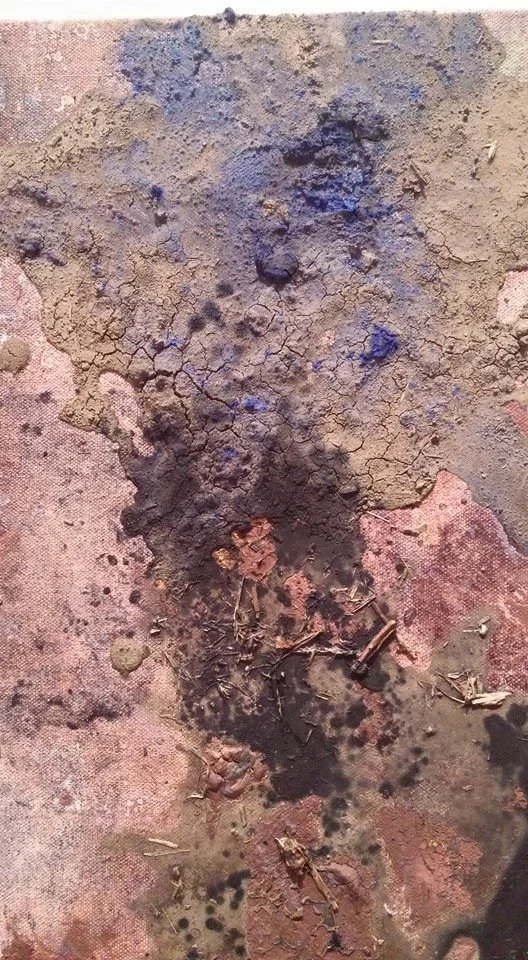 Earthfunk II (detail), 4'x6'
Oil, ink, and enamel
2014