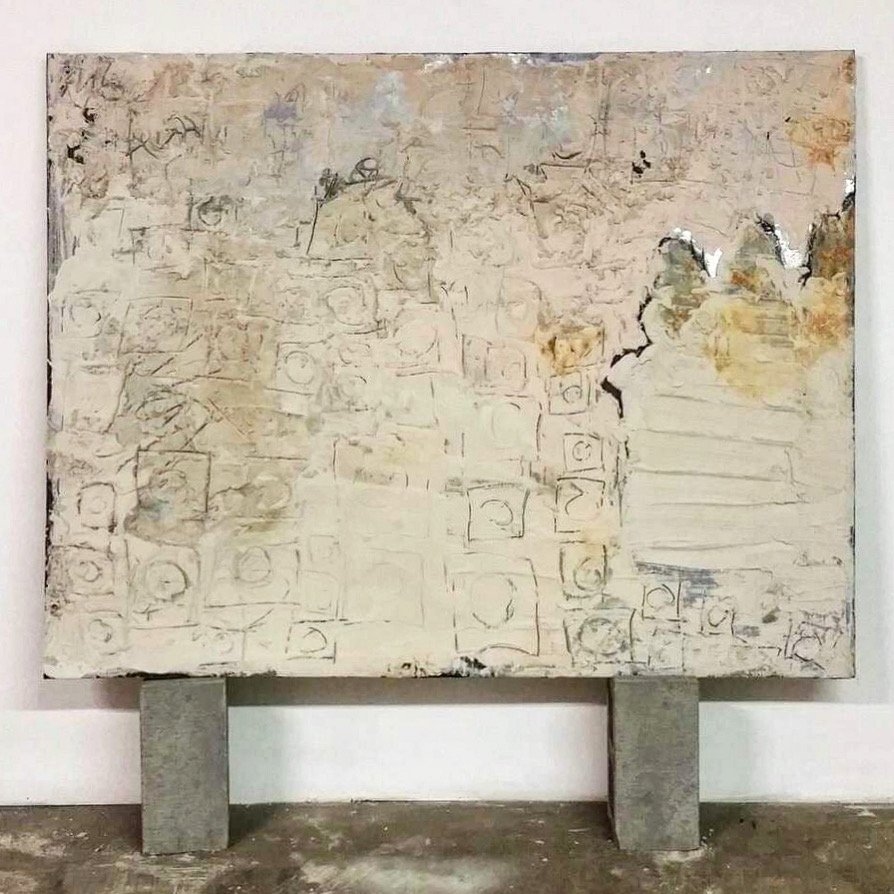 Calamus, 6'x5'
Sand collected from the Sandhills of Nebraska, tar, spray paint and oil
2017