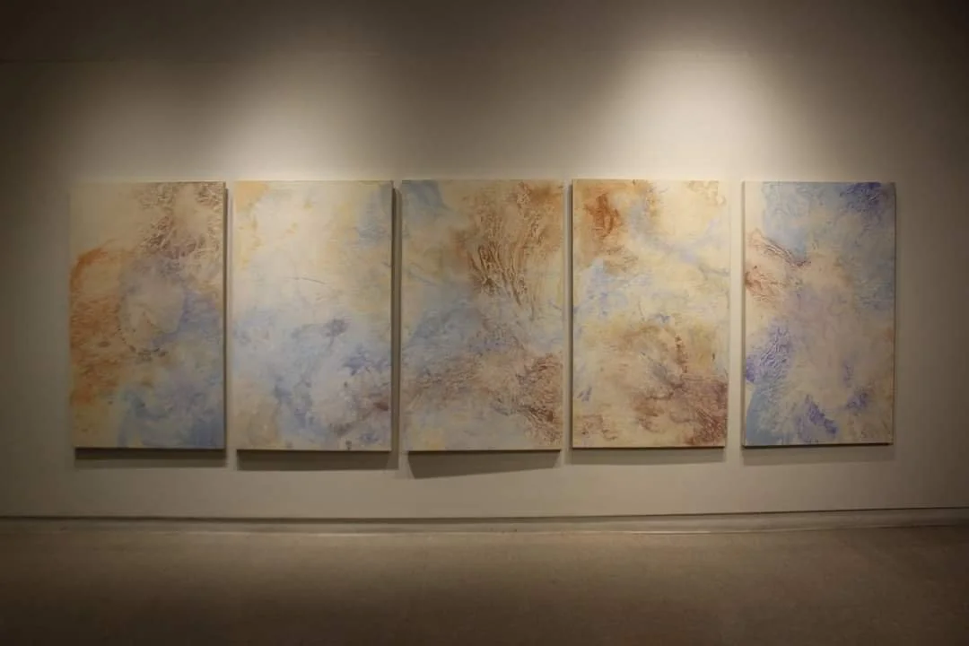 Copper + Blue, five 4'x6' panels
Oil, enamel and ink
2014