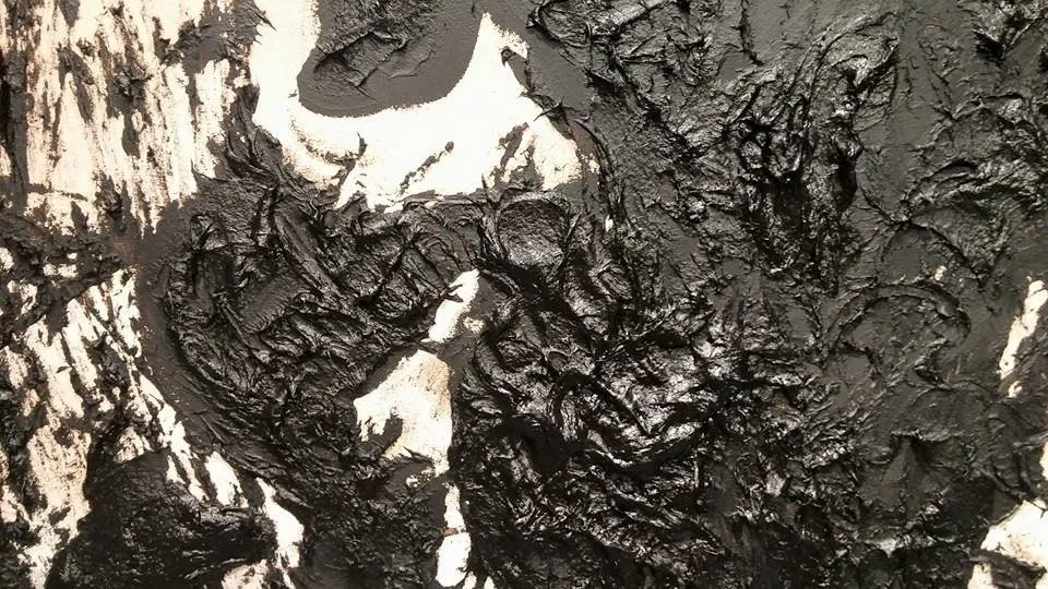 Untitled Tarred (detail), 6'x4'
Asphalt
2014