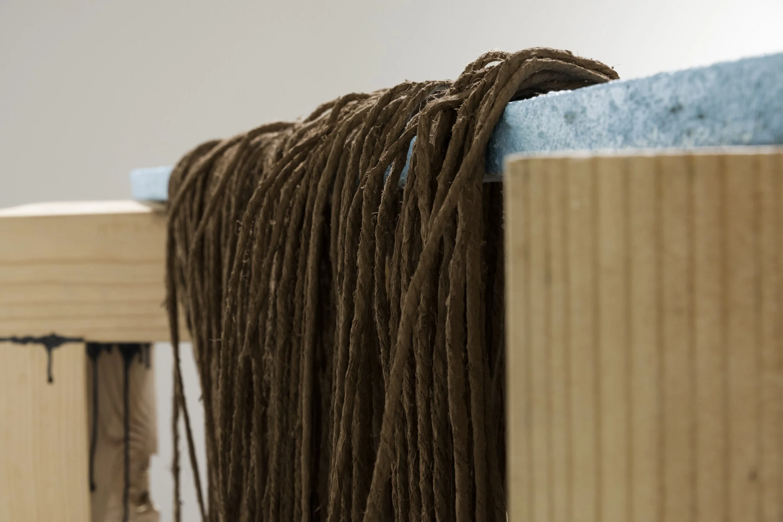 Lacuna(e), Capstone Installation
Wood, tar, clay, twine and bulbs
2016