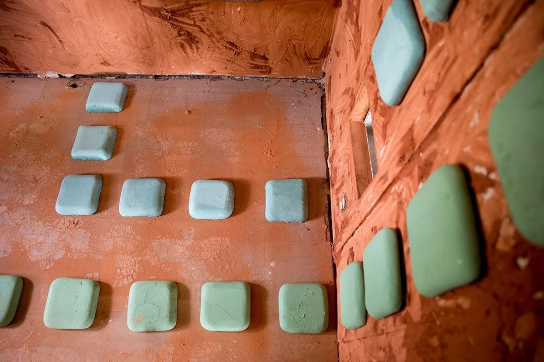 Cell + World, Installation
Clay, twine, Styrofoam and pottery slip
2015