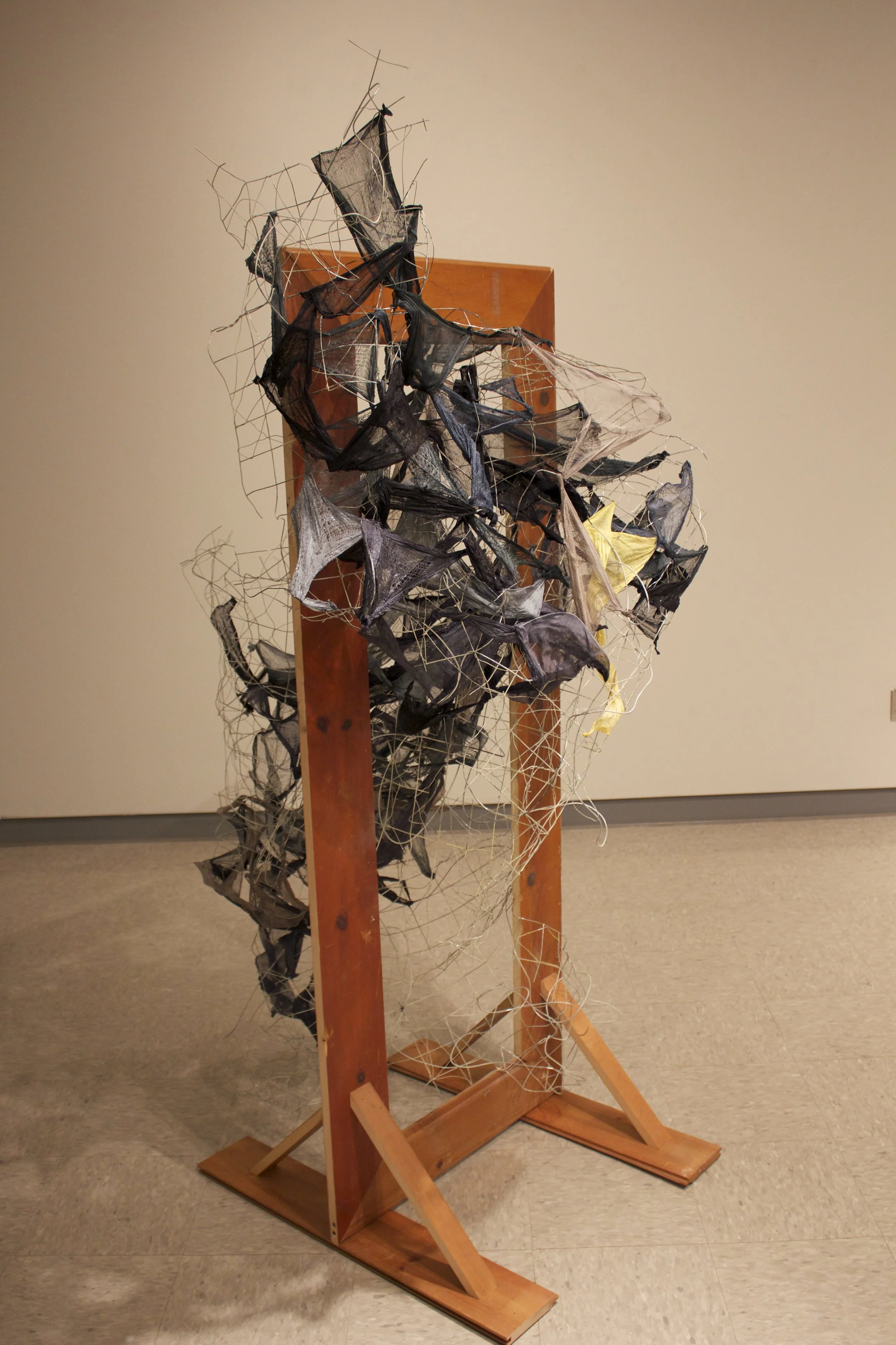 Mirror, 6'x2'
Wood, wire, cloth and enamel
2016