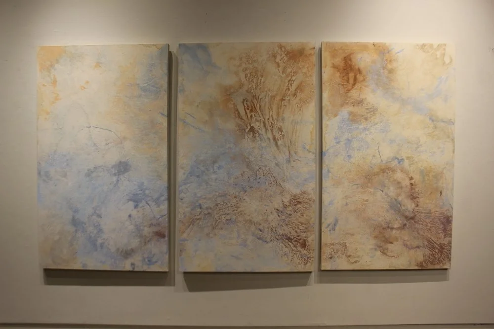 Copper + Blue, 4'x6' panels
Oil, enamel and ink
2014